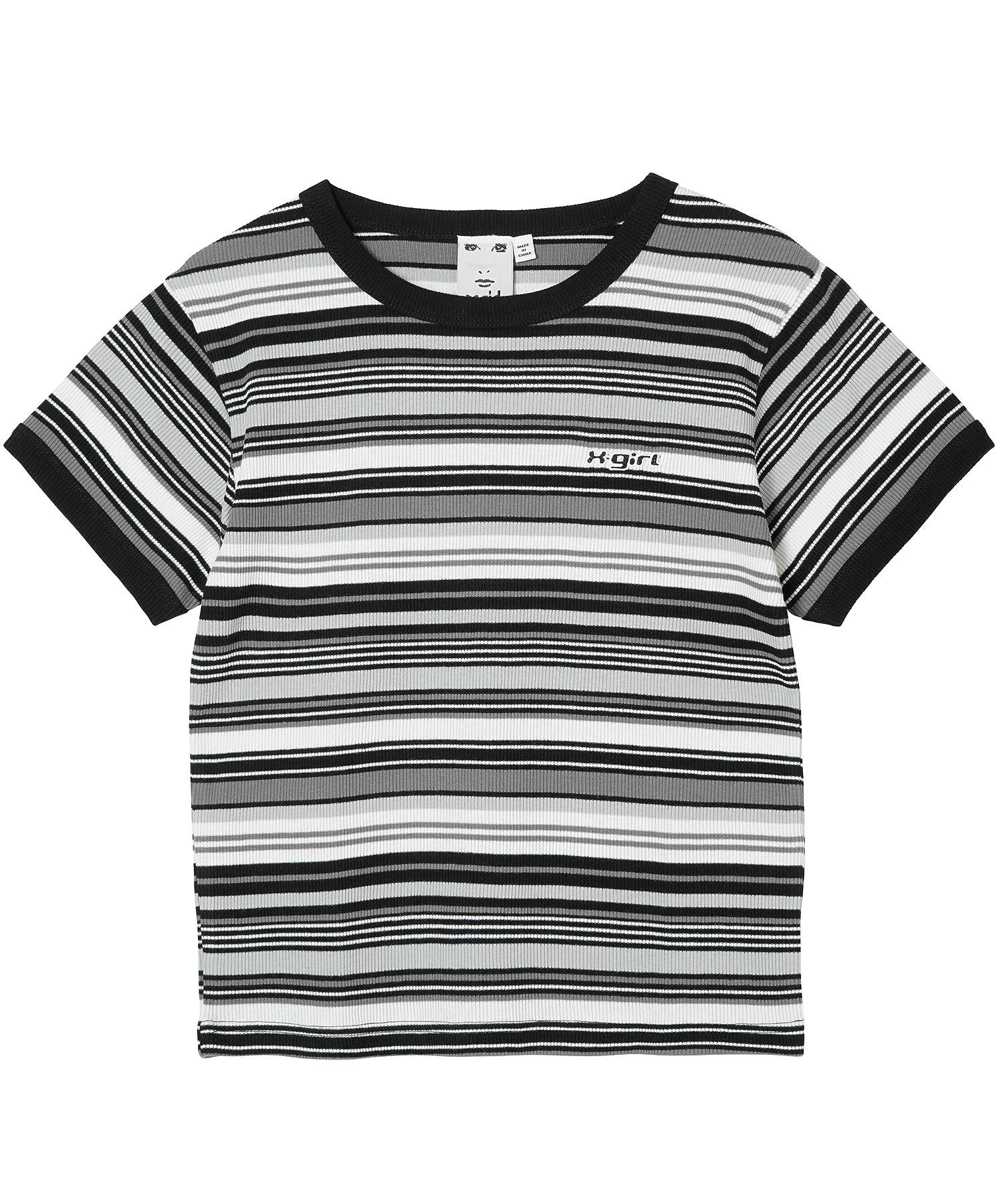 STRIPED RINGER S/S TEE X-girl