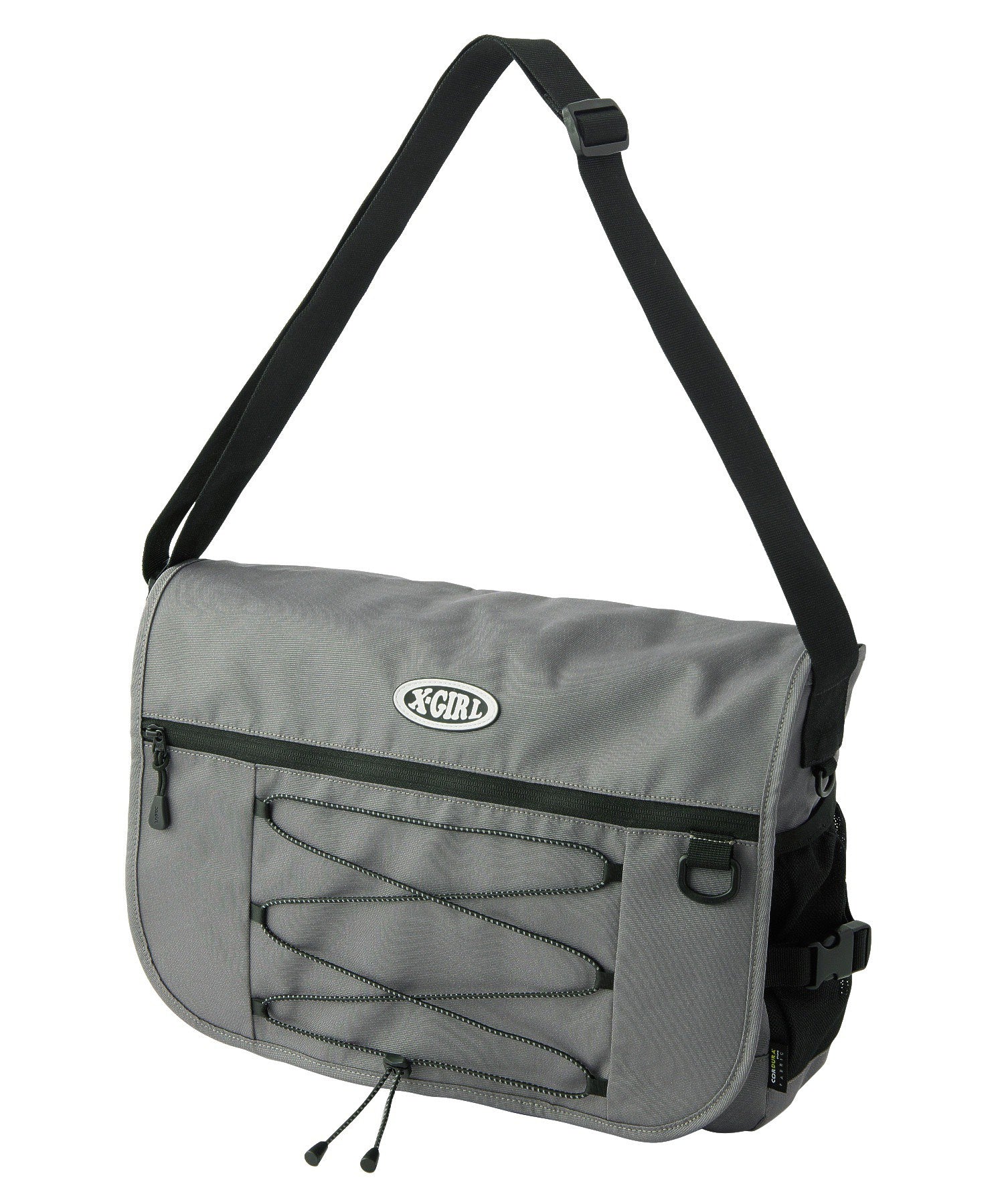 OVAL LOGO BUNGEE CORD MESSENGER BAG