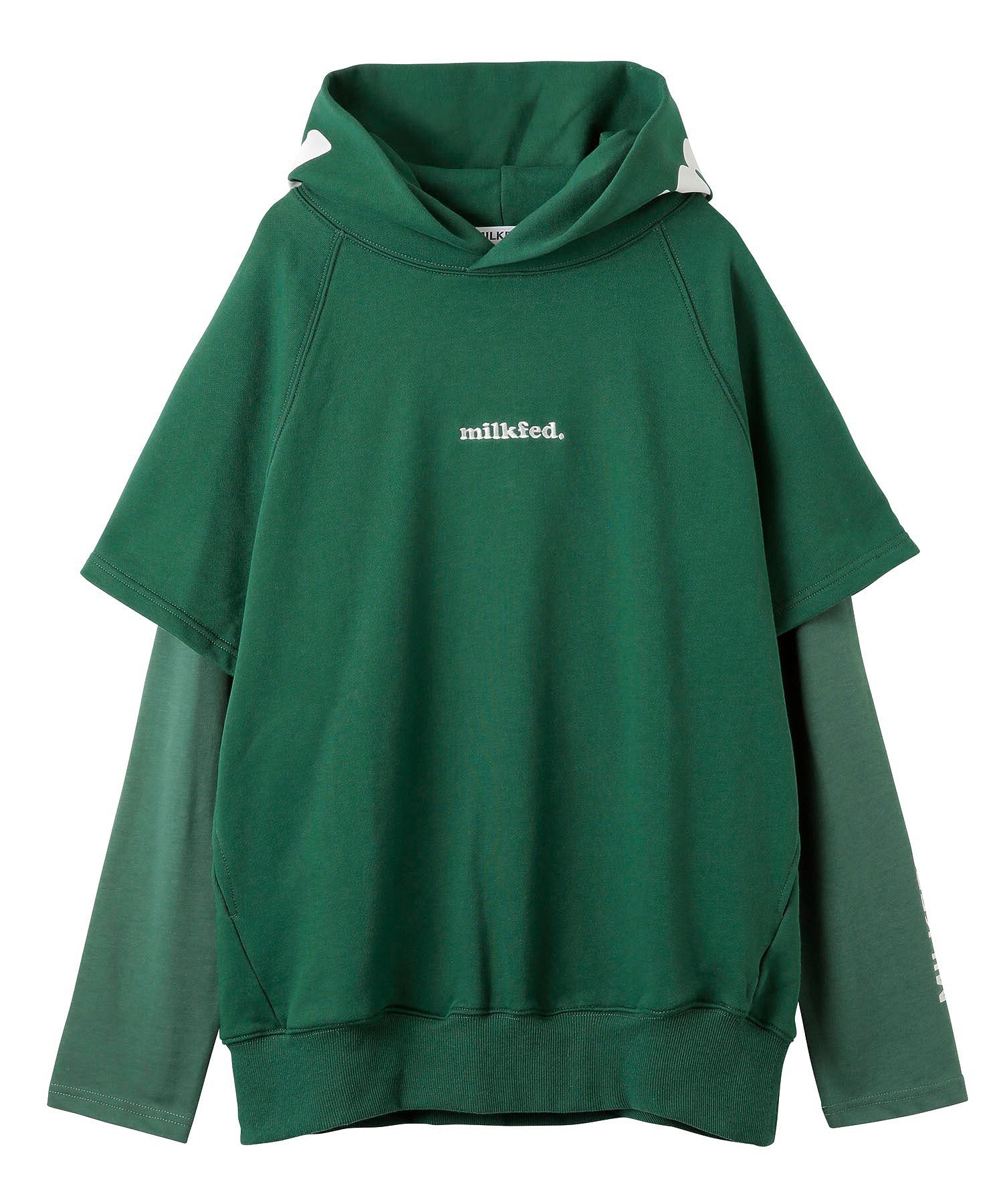 COOPER LOGO LAYERED SWEAT HOODIE MILKFED.