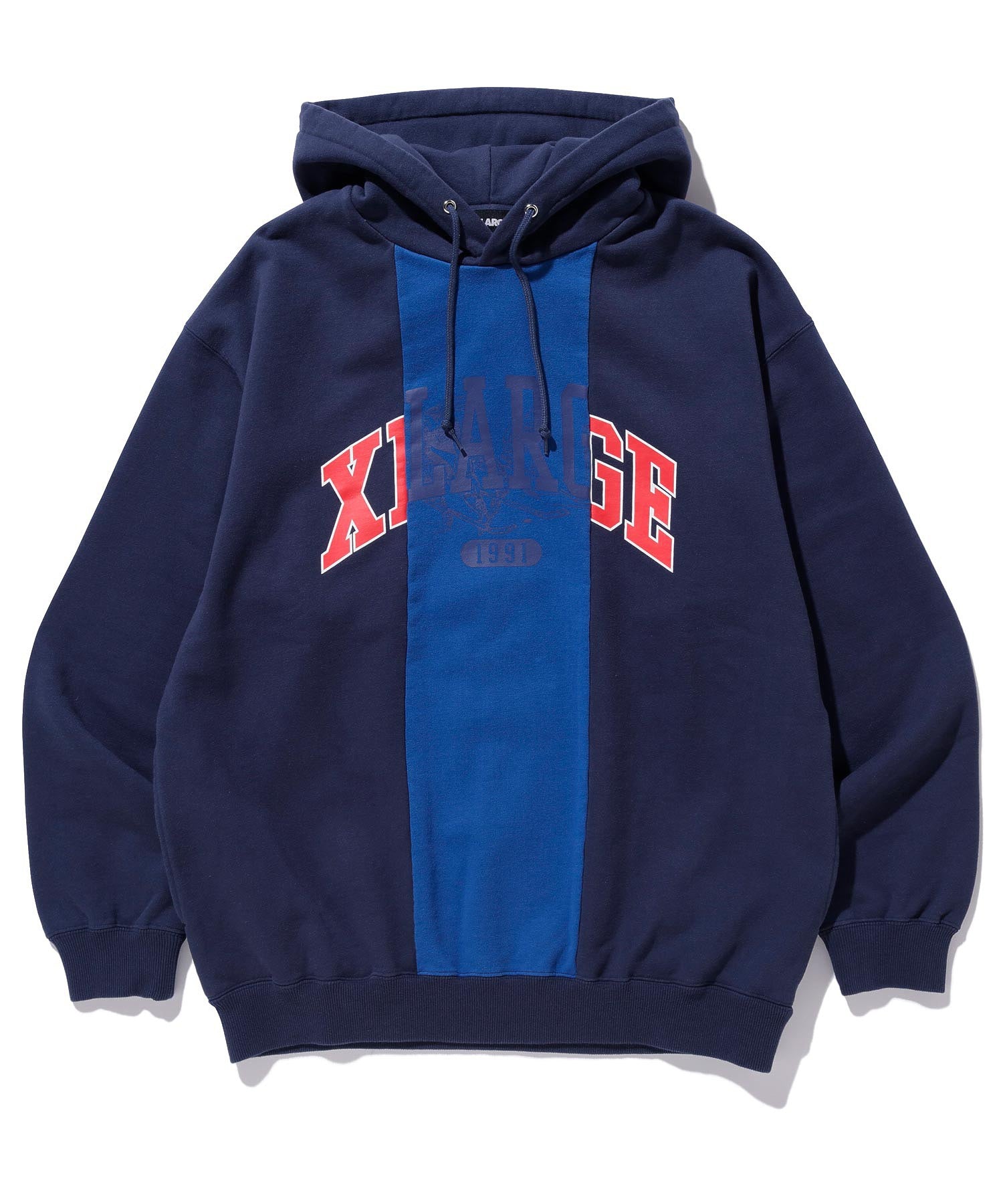 PATCHWORK PULLOVER HOODED SWEAT XLARGE