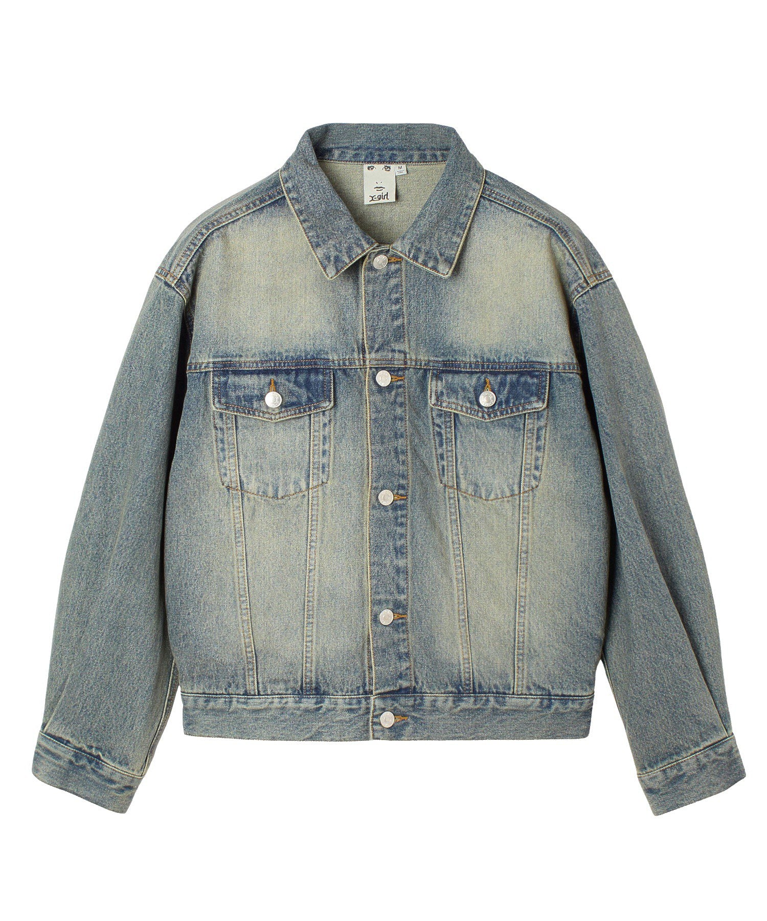 LOGO MARK STITCHED DENIM JACKET