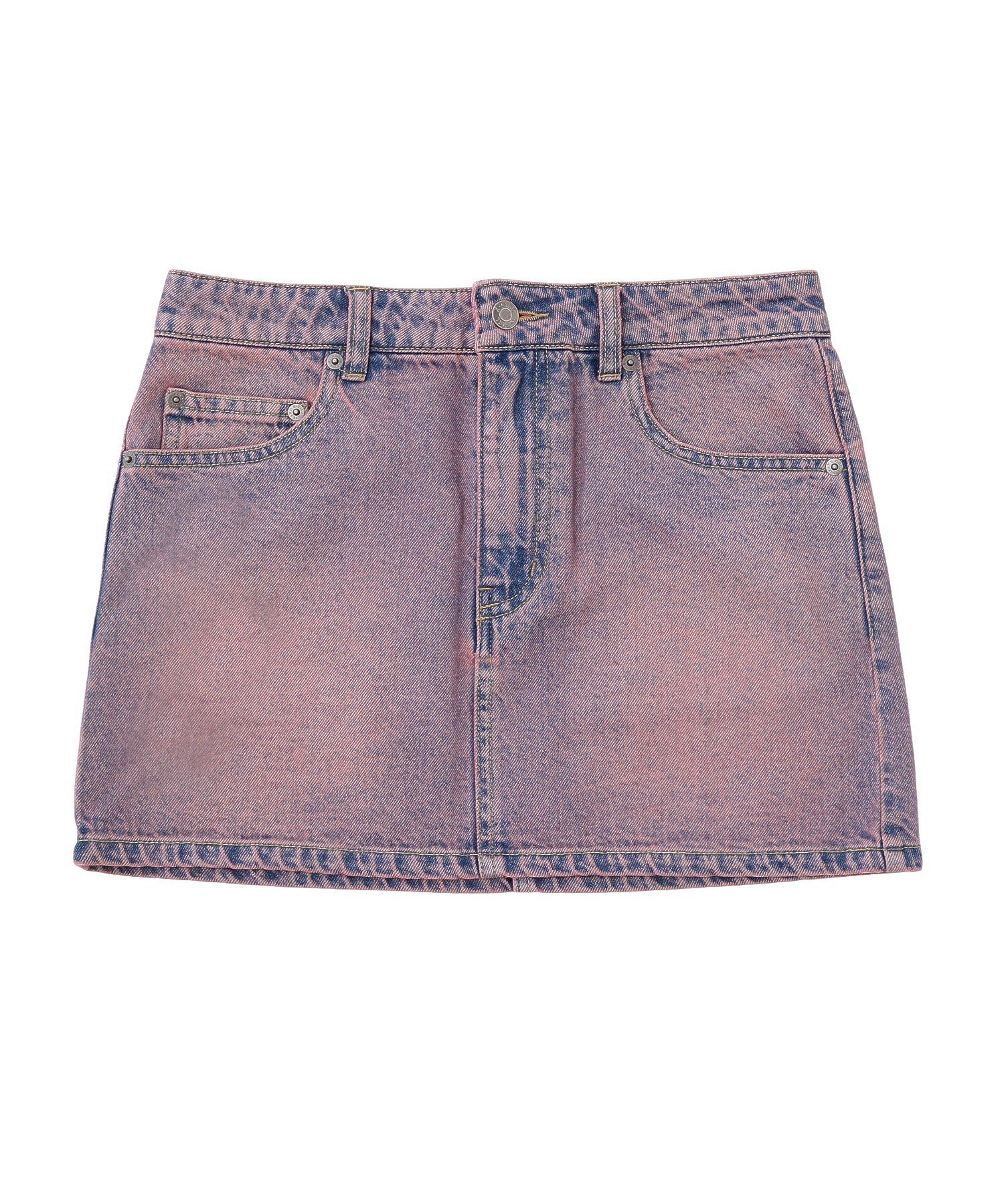 CURSIVE LOGO DENIM MINI SKIRT