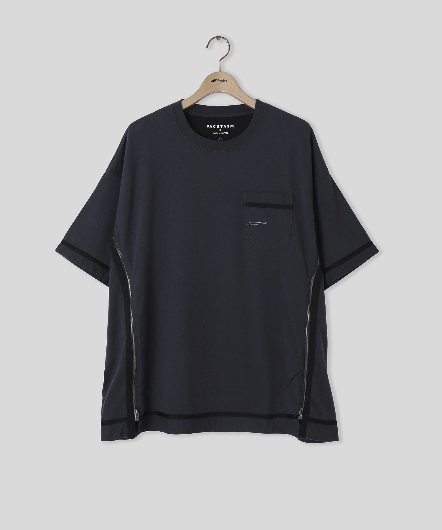 FACETASM/ファセッタズム/CURVY SLIT BIG TEE MYK-TEE-01
