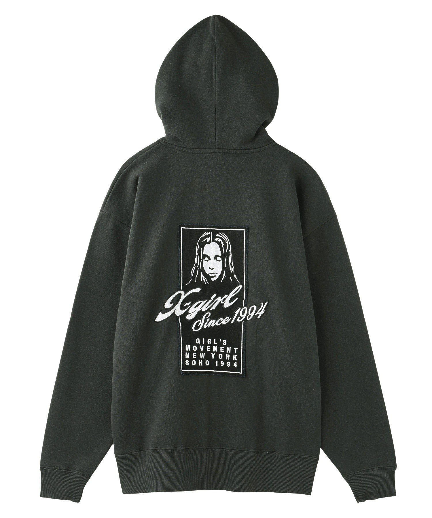 FACE BOX PATCH ZIP UP SWEAT HOODIE