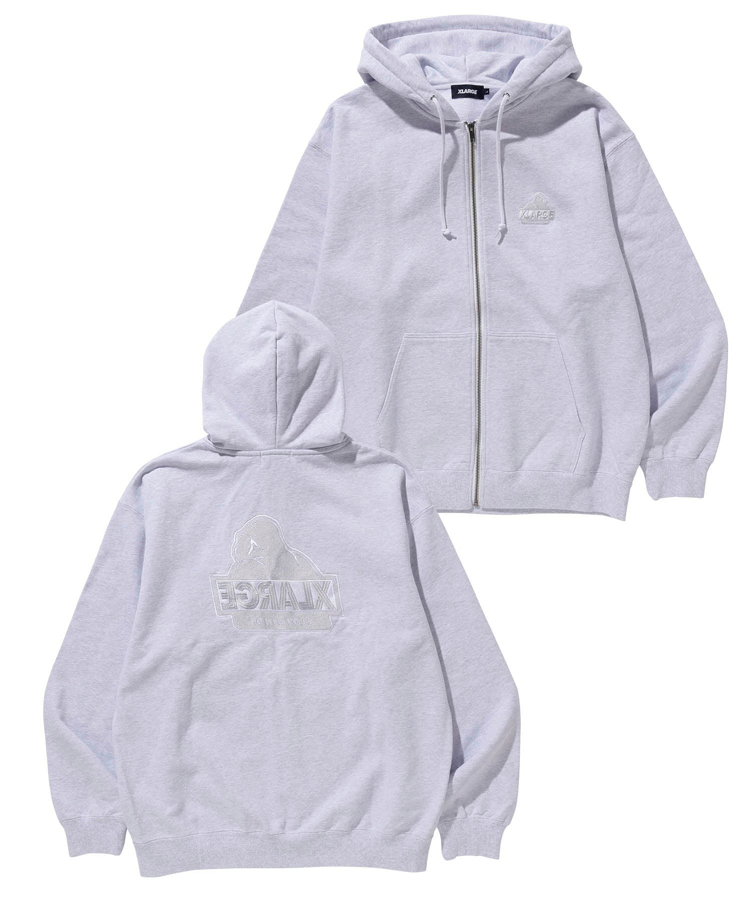 BACKSIDE SLANTED OG ZIP HOODED SWEATSHIRT XLARGE