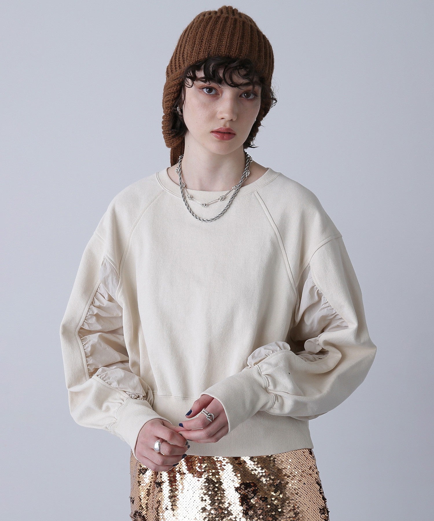 ナイロンドッキングスウェット