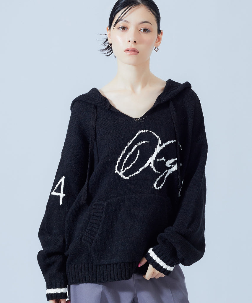 X-girl / FRONT SLIT KNIT HOODIE – calif（カリフ）公式サイト