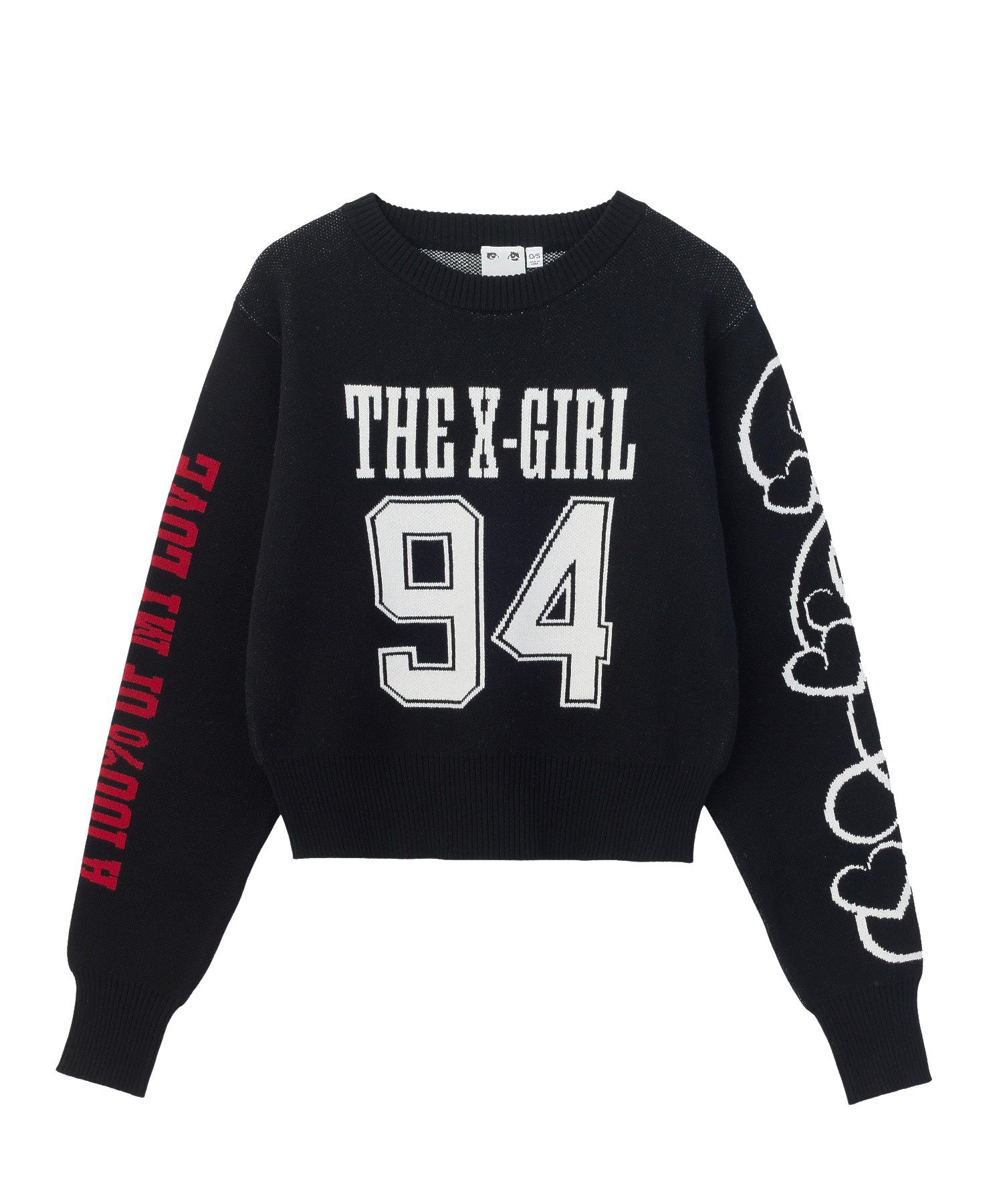 NUMBER JACQUARD COMPACT KNIT TOP
