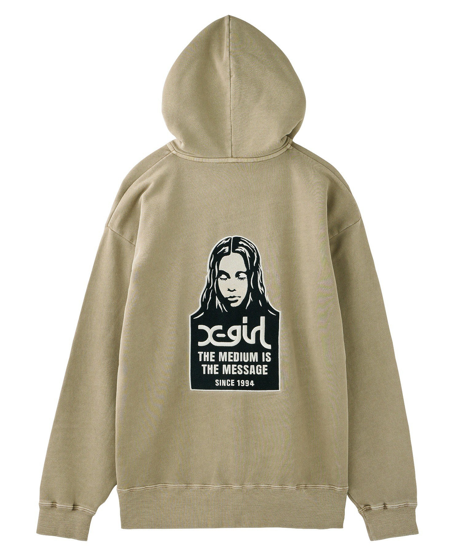 MESSAGE AND FACE FADED ZIP UP SWEAT HOODIE