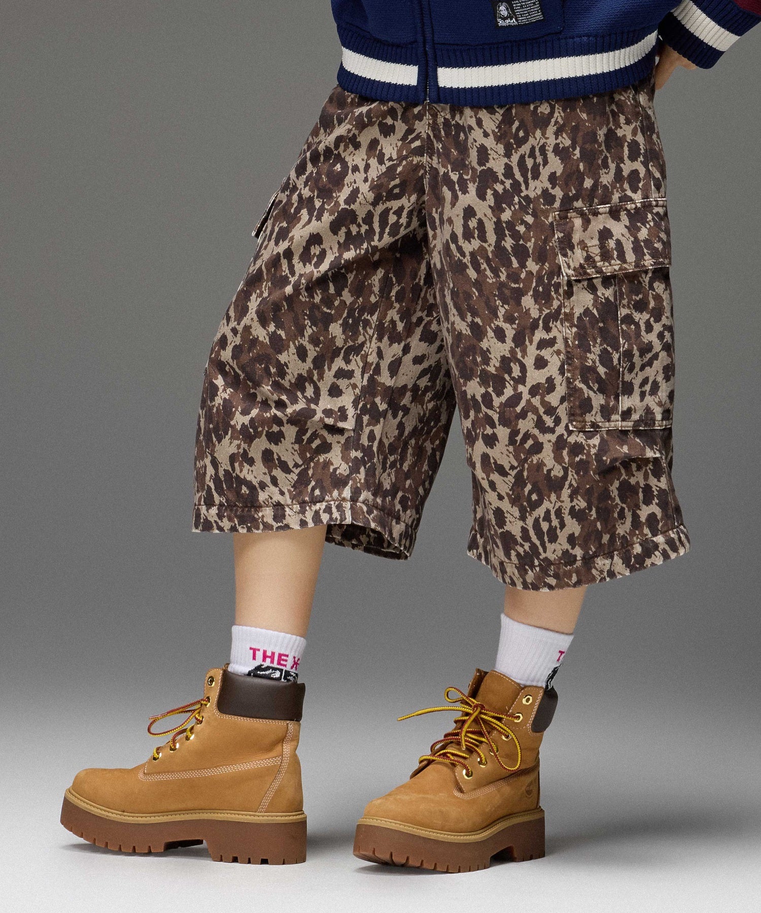JERSEY MIX 2WAY WIDE LEG CARGO PANTS