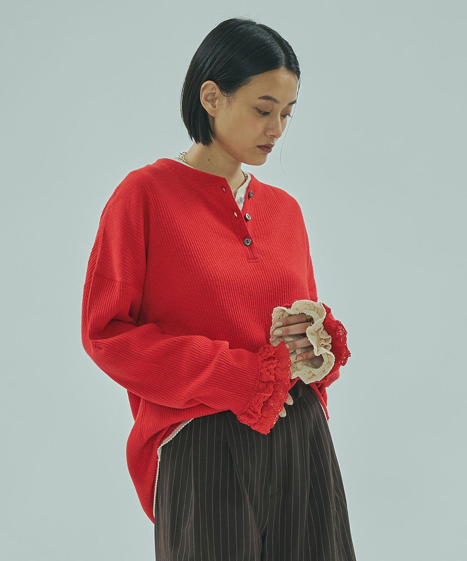 CREOLME/RIB HENRY NECK PULLOVER