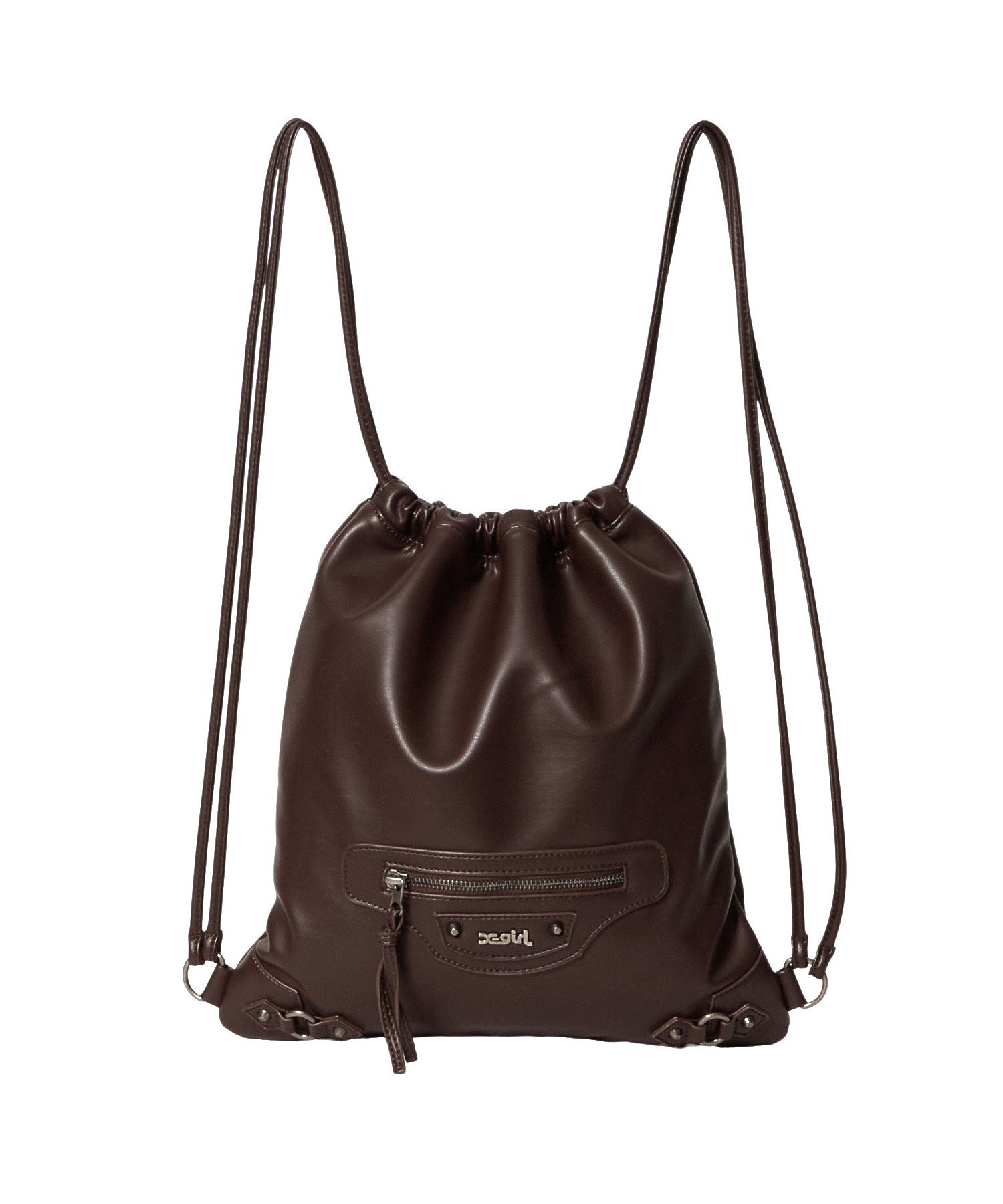FAUX LEATHER UTILITY KNAPSACK