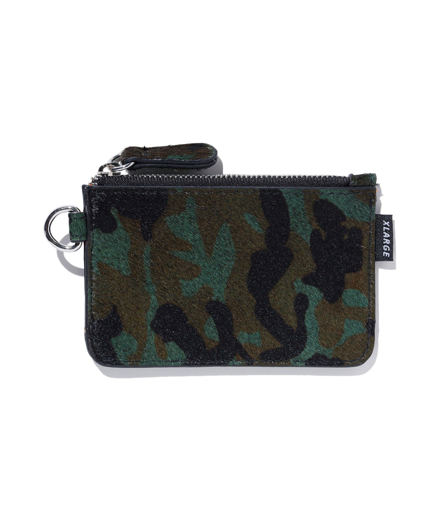 COW FUR COATED COIN AND CARD CASE