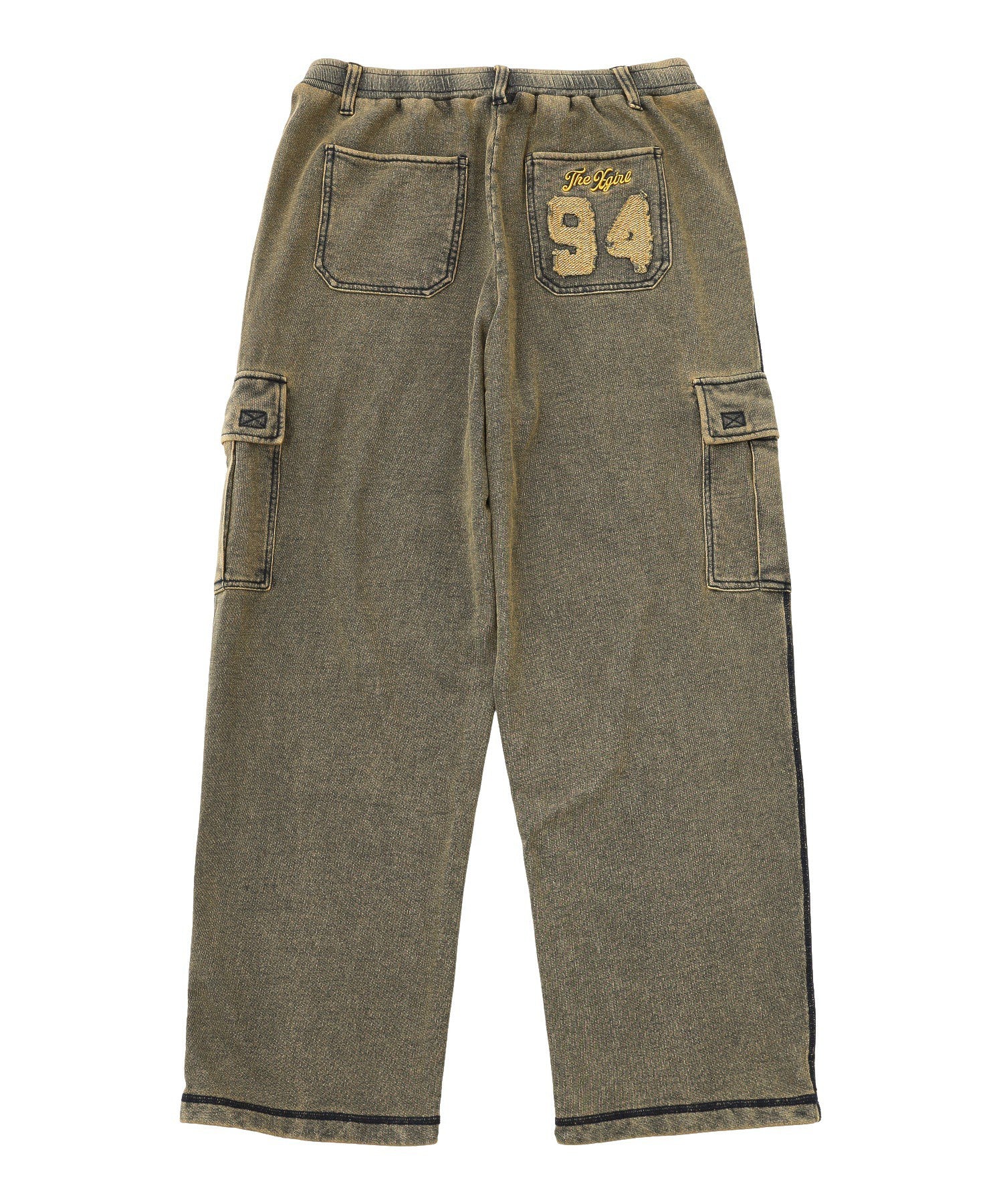 OVERDYED NUMBER PATCH CARGO SWEATPANTS