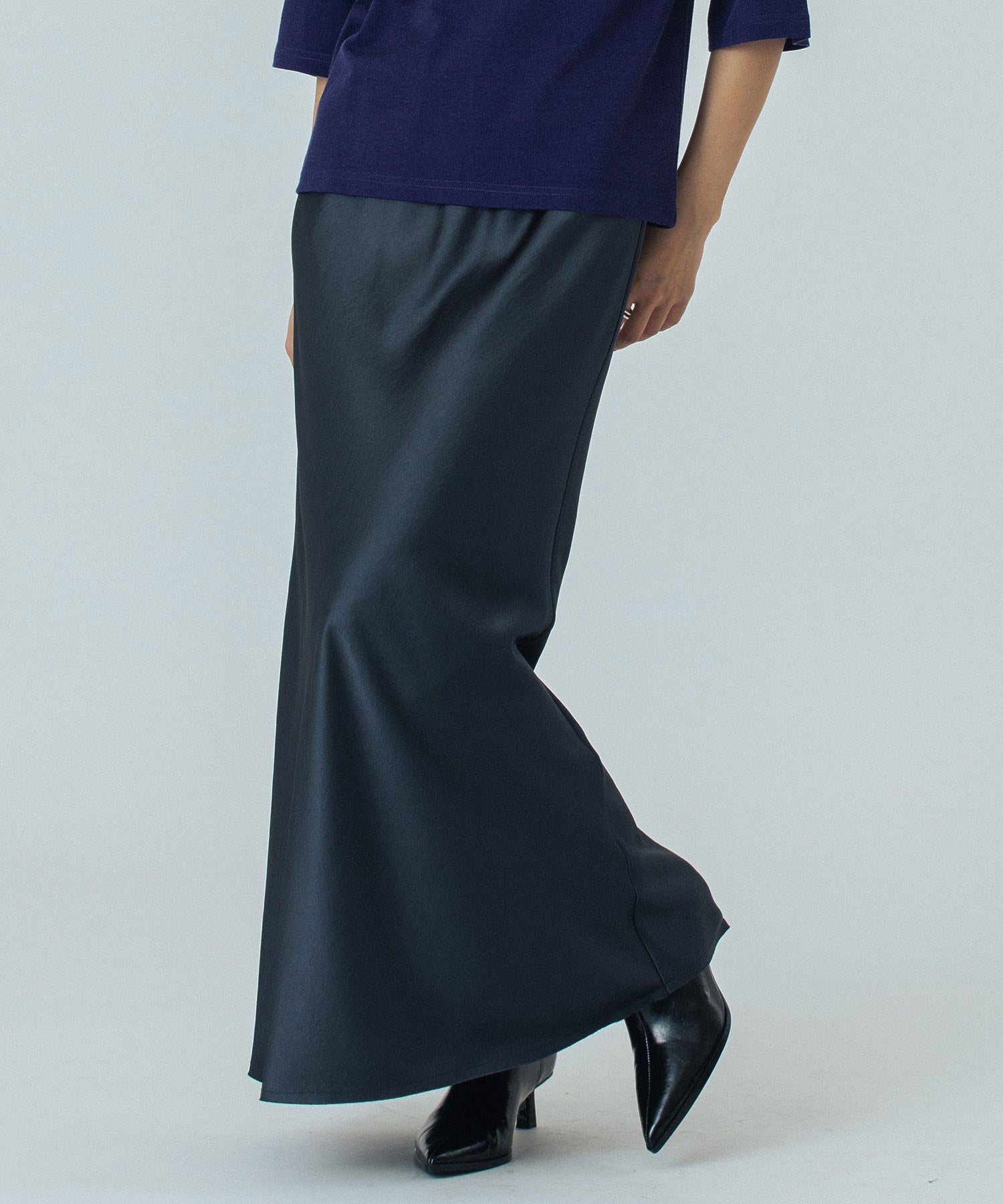 CREOLME/SATIN LONG SKIRT