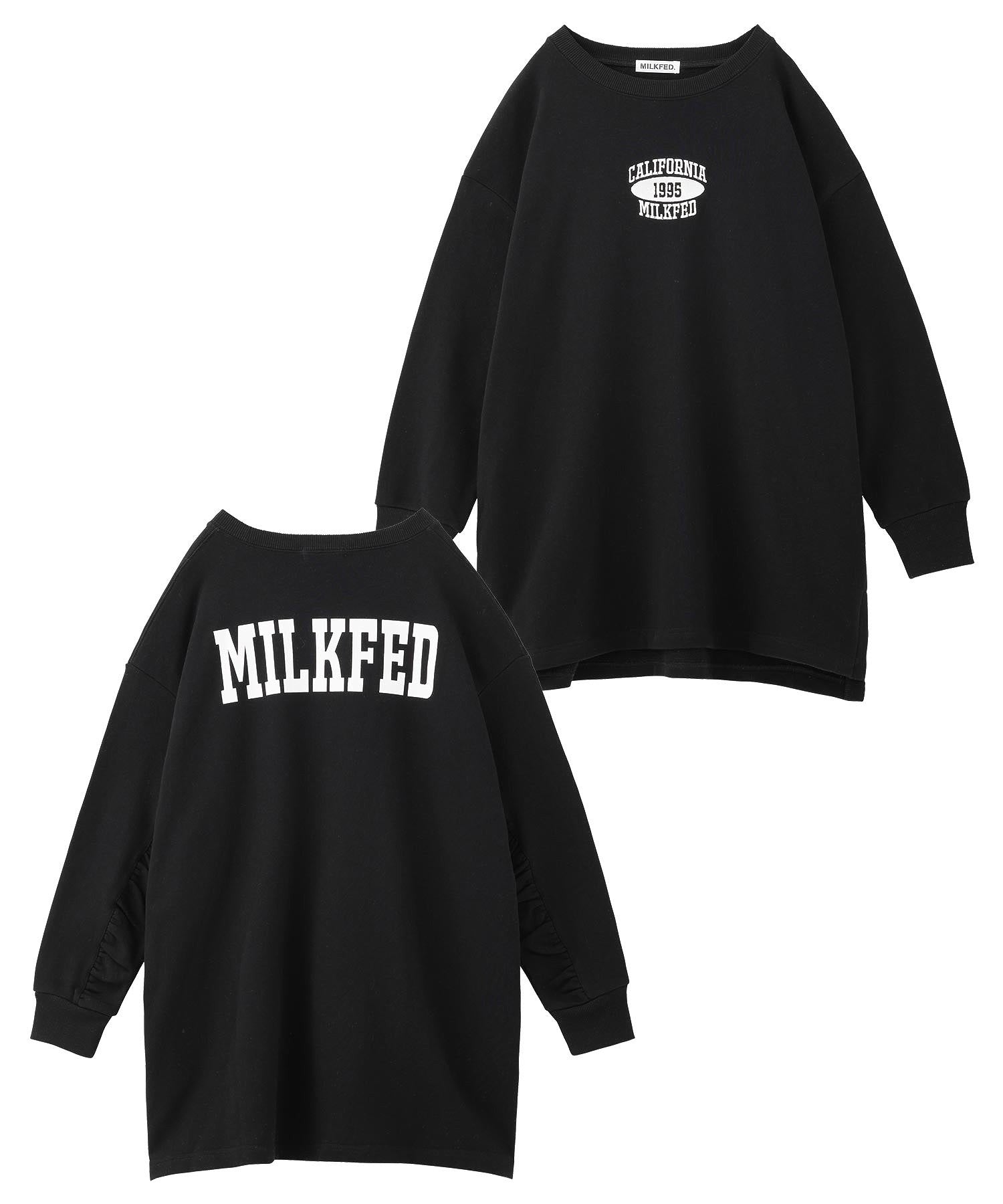 GATHERED SLEEVE SWEAT TOP MILKFED.