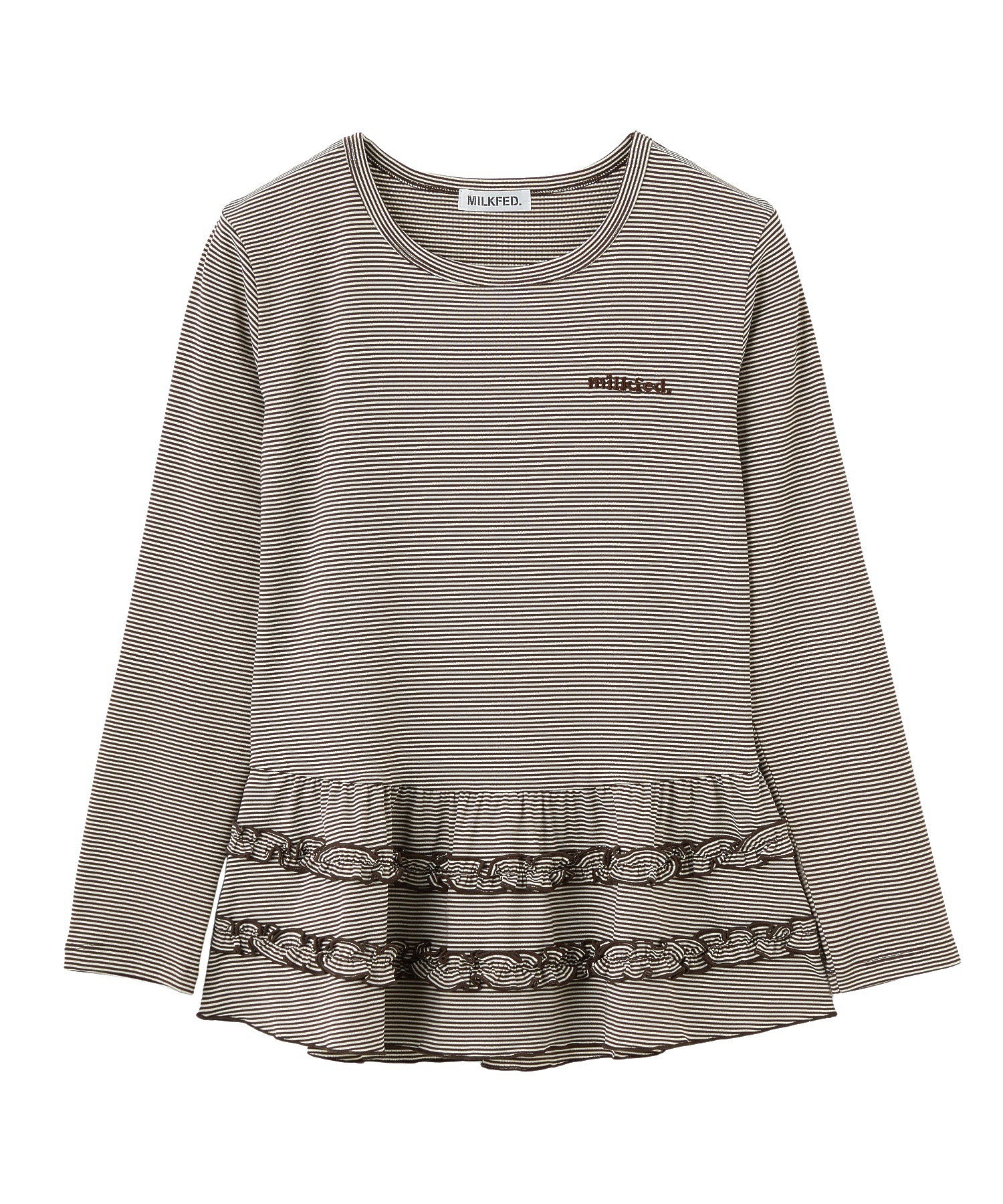 RUFFLE HEM L/S TOP