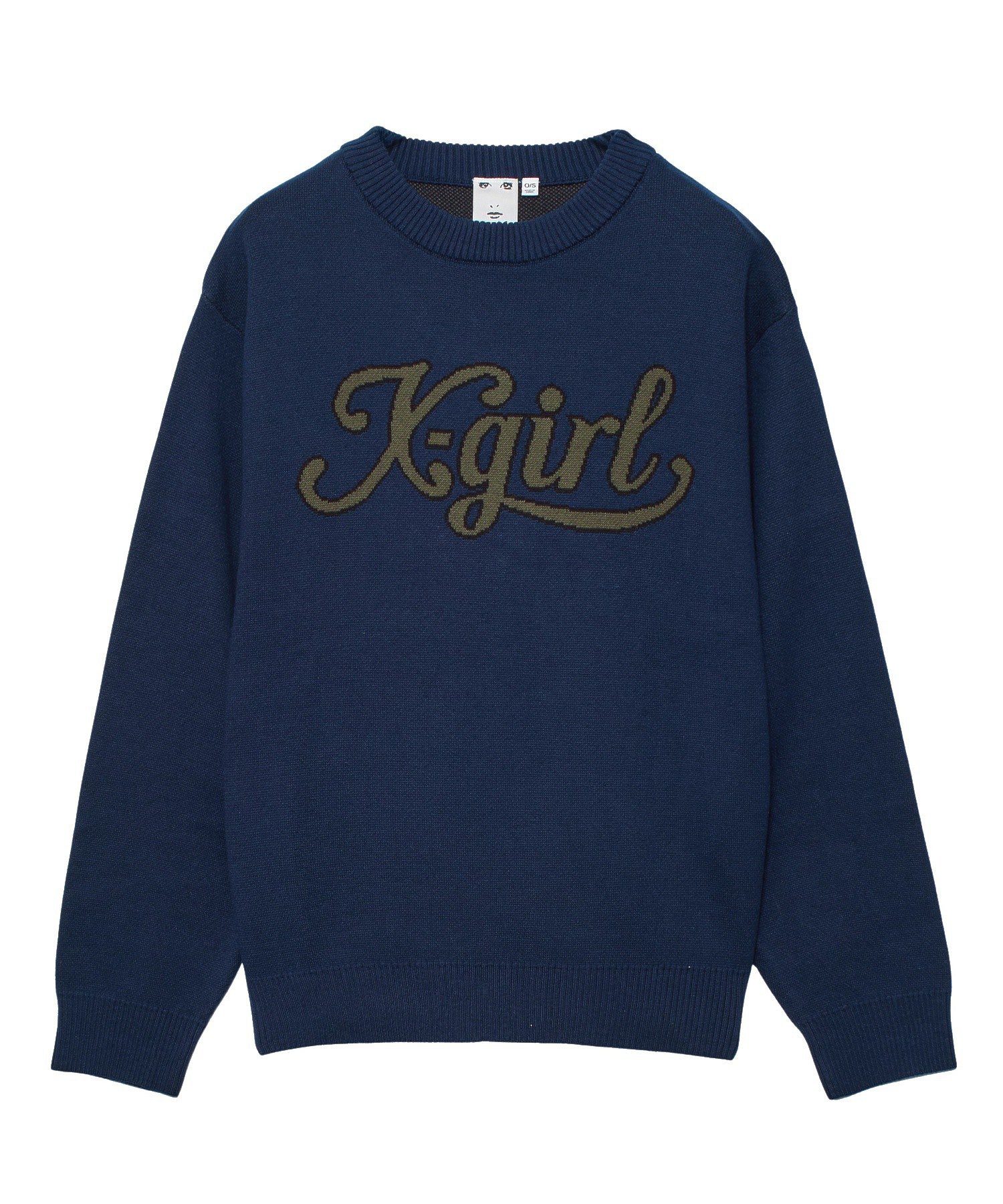 LETTERING LOGO JACQUARD KNIT TOP