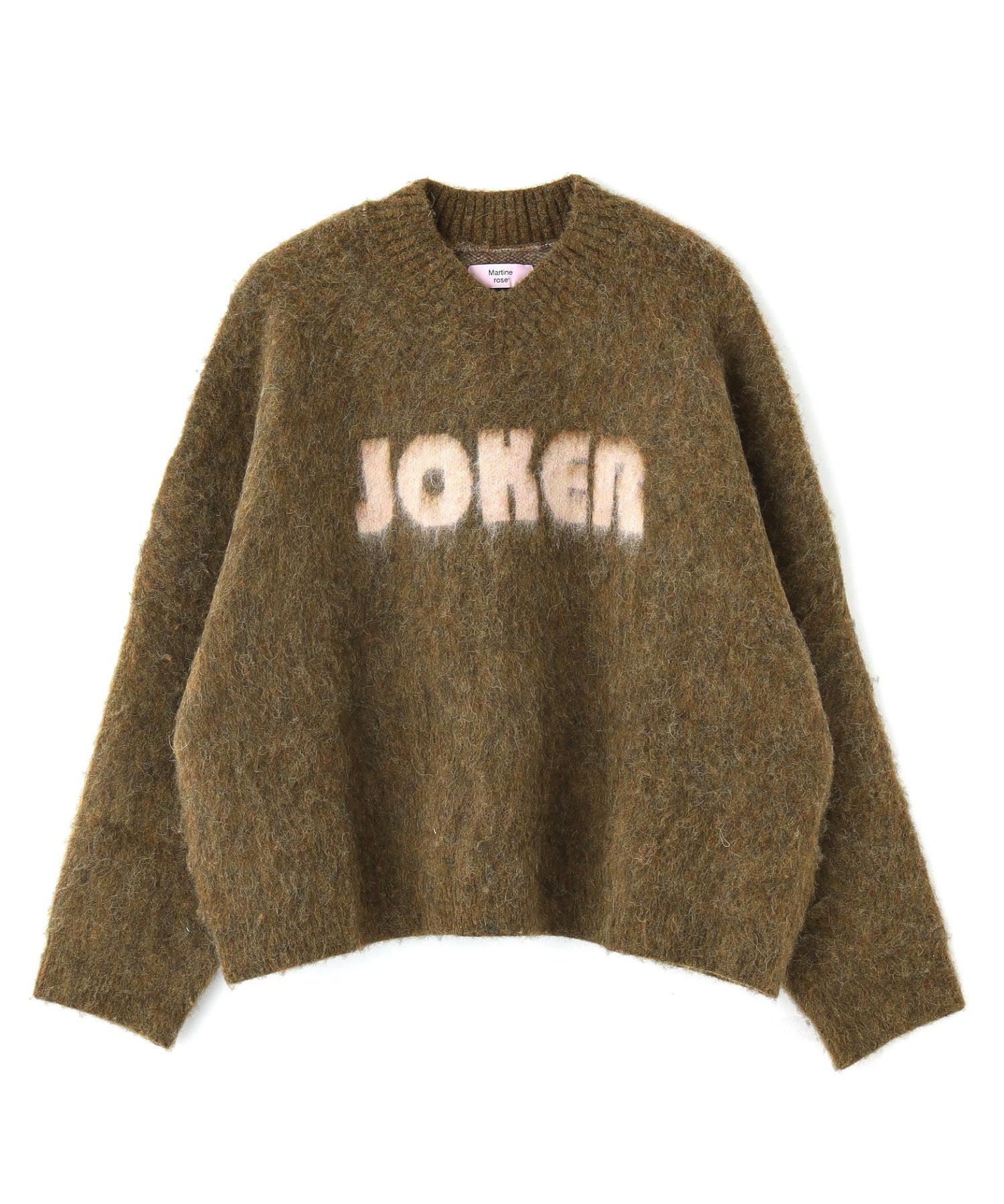 MARTINE ROSE/マーティン ローズ/BRUSHED MOHAIR V-NECK JUMPER 948YA0