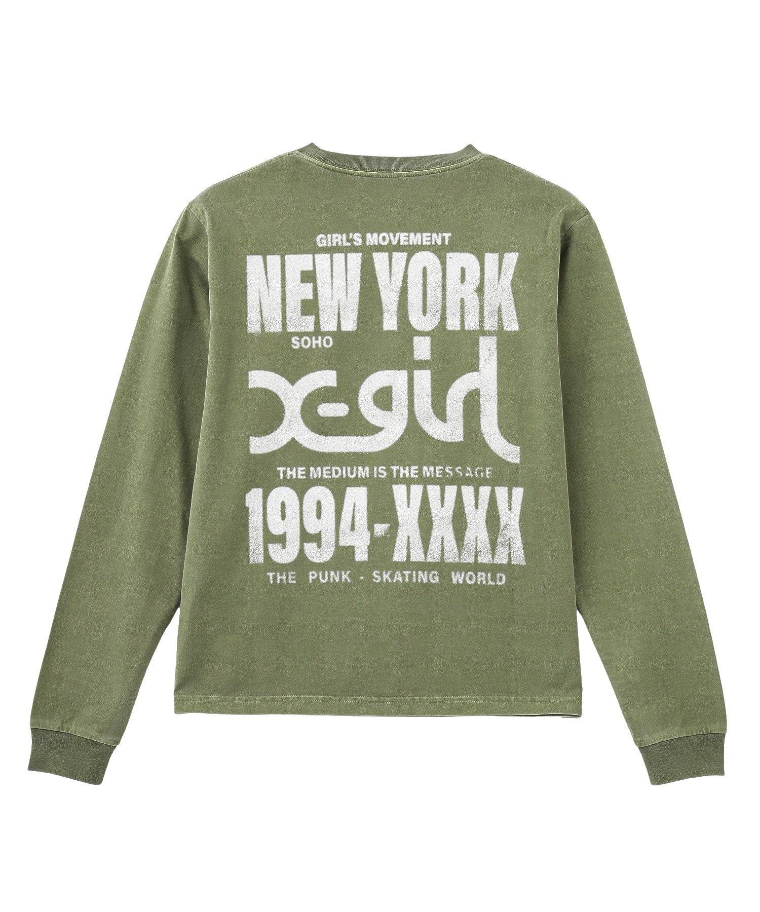 PIGMENT DYED BIG SPRAY LOGO L/S TEE