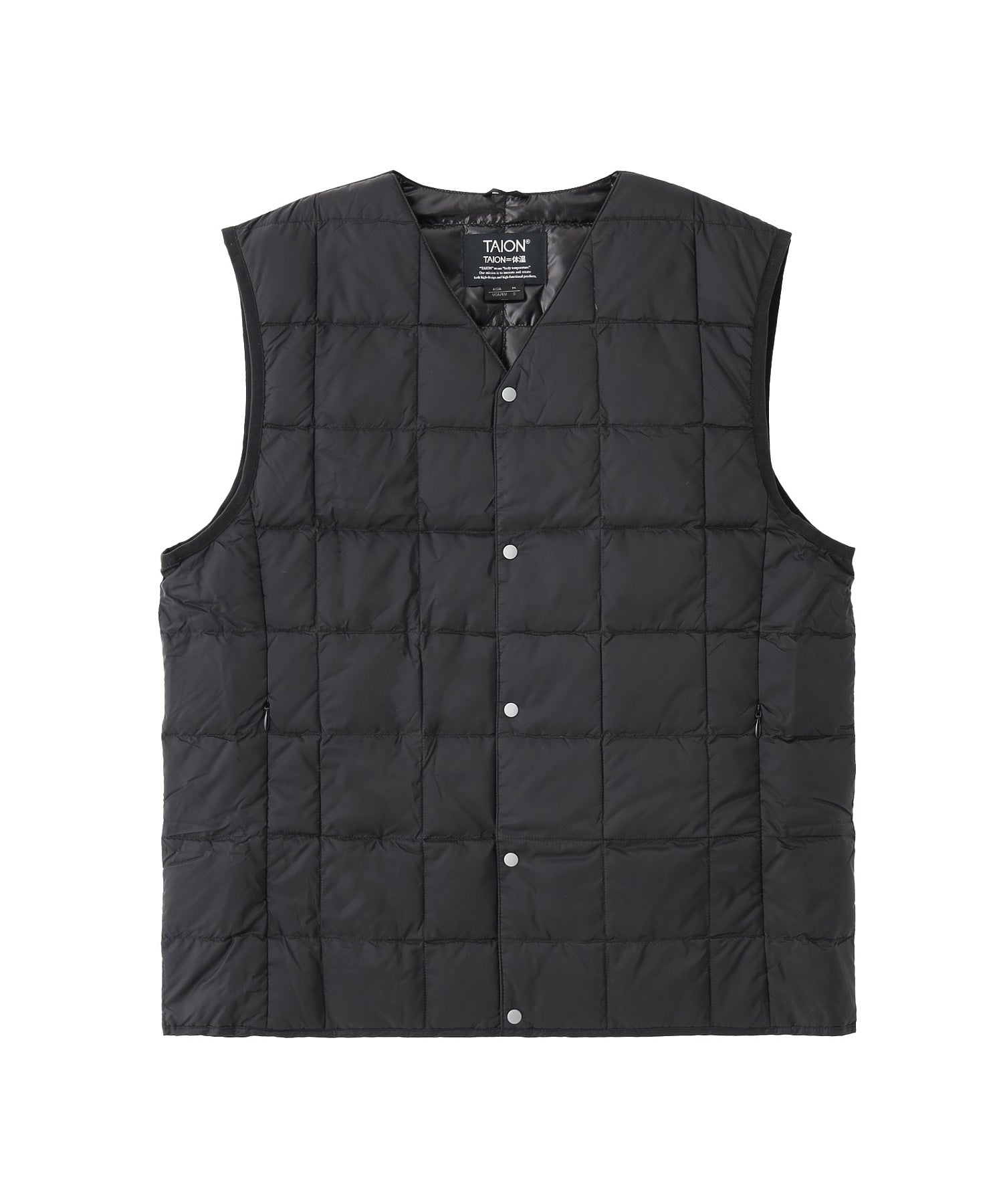 TAION/タイオン/V NECK BUTTON DOWN VEST TAION-001