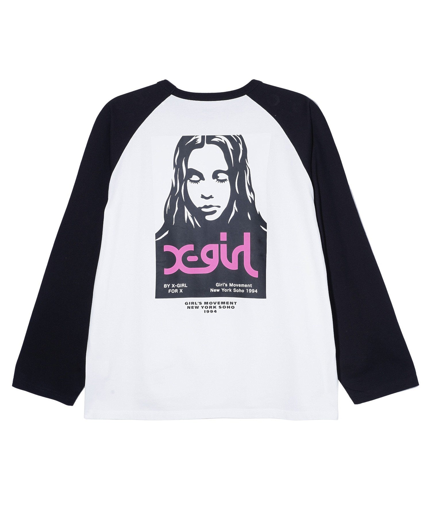 X-girl FACE POSTER B/B BIG TEE