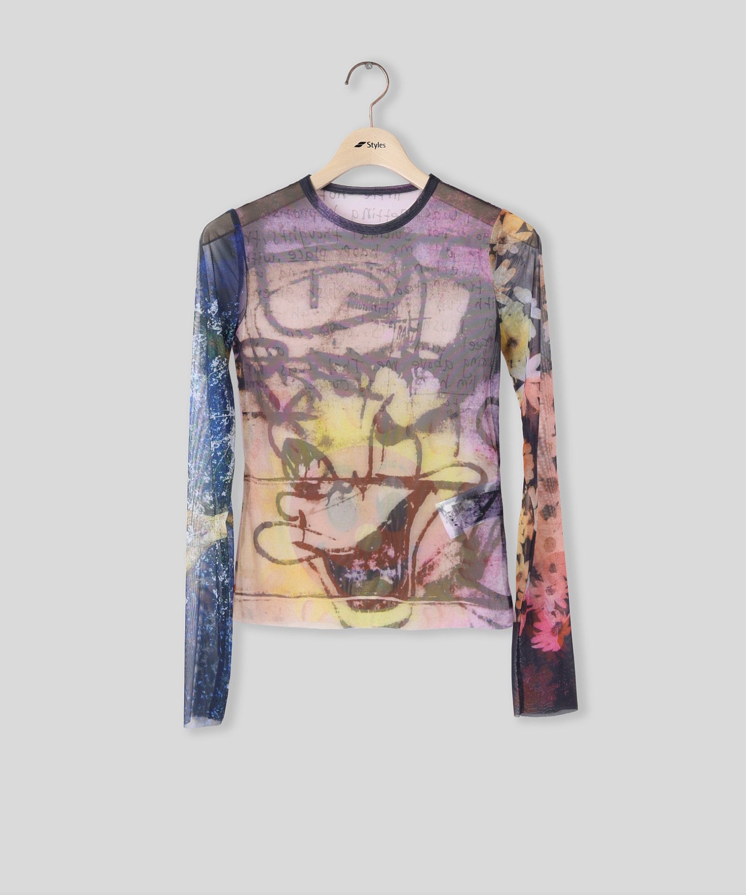 PERKS AND MINI/パークスアンドミニ/W PHOTO MESH TOP - JOSHUA GORDON 3876