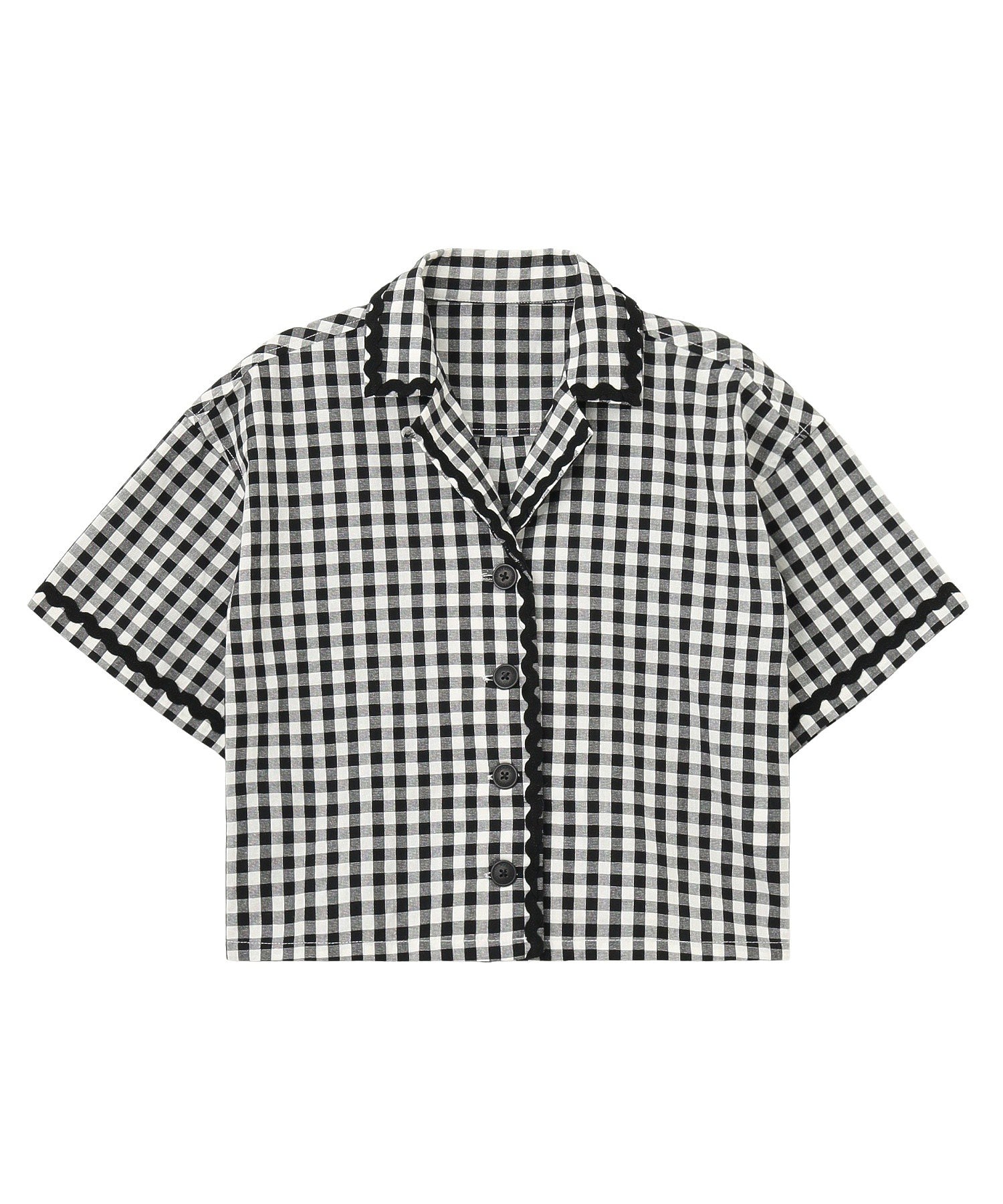 TRIMMED GINGHAM CHECK SHIRT