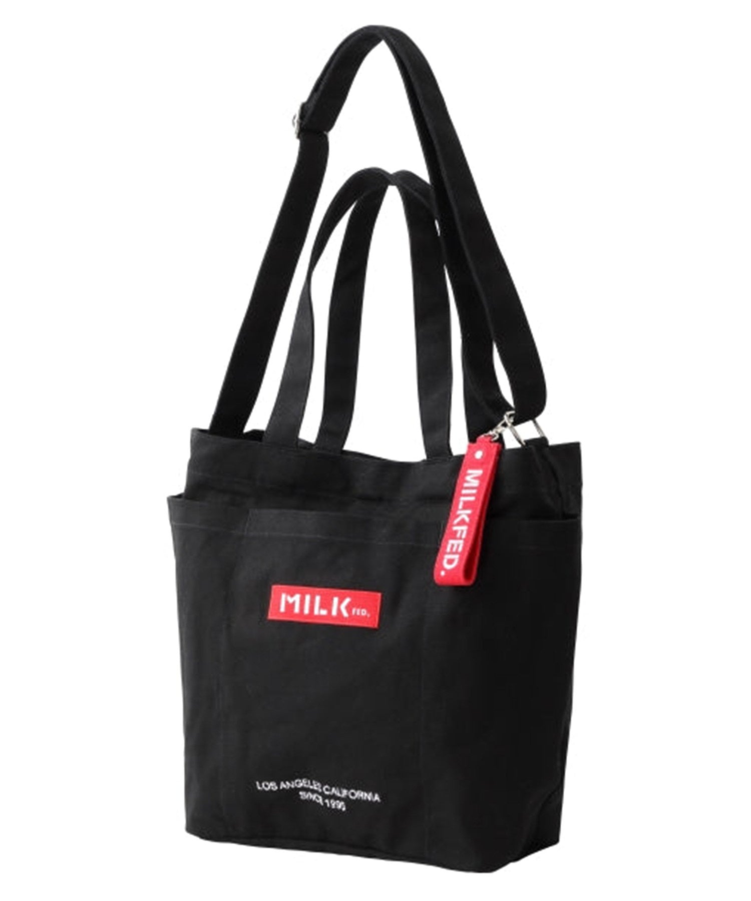 BAR AND UNDER LOGO BIG CANVAS BAG MILKFED.