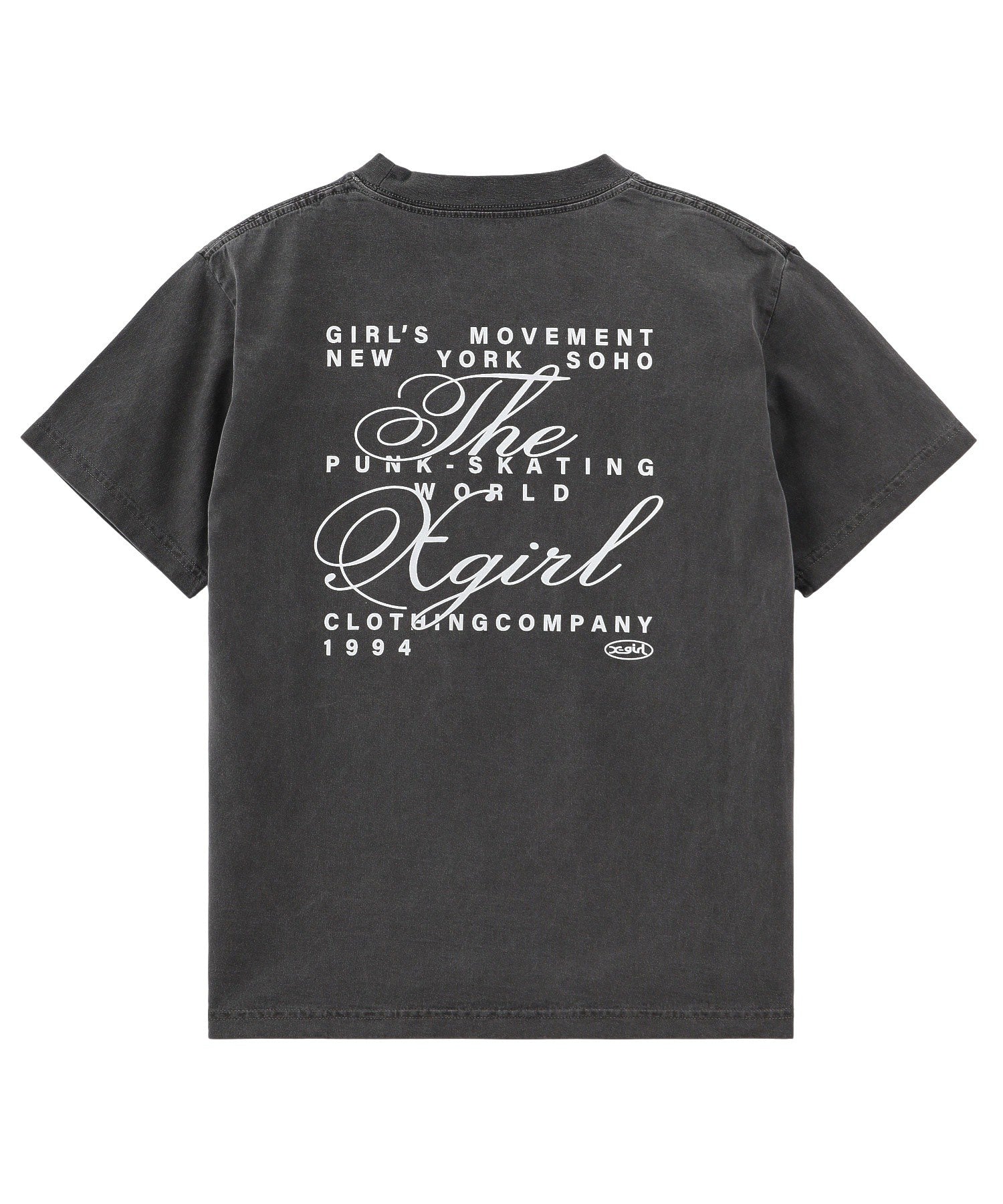 FADED MESSAGE AND SCRIPT LOGO S/S TEE