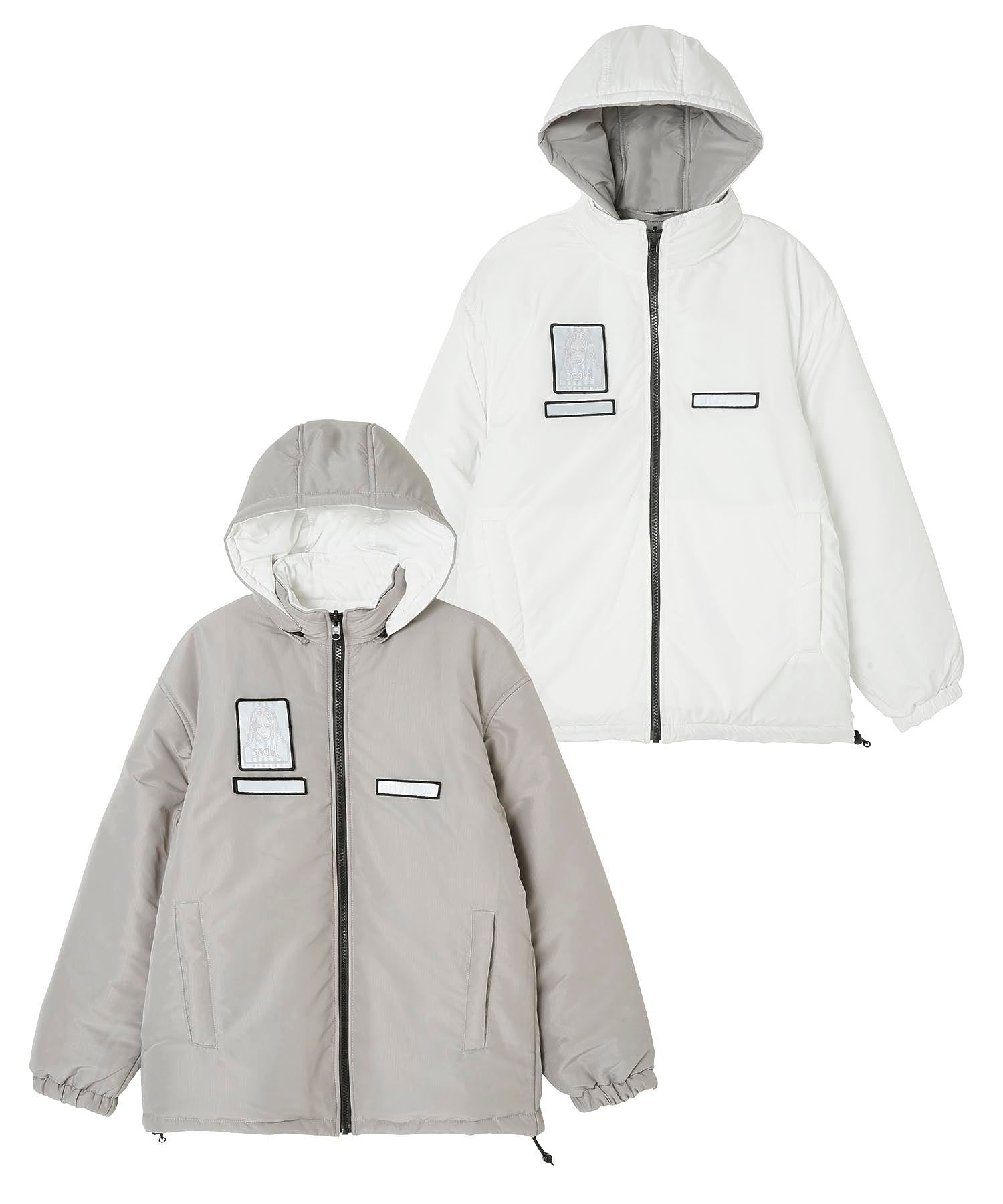 FACE PATCH REVERSIBLE PARKA X-girl