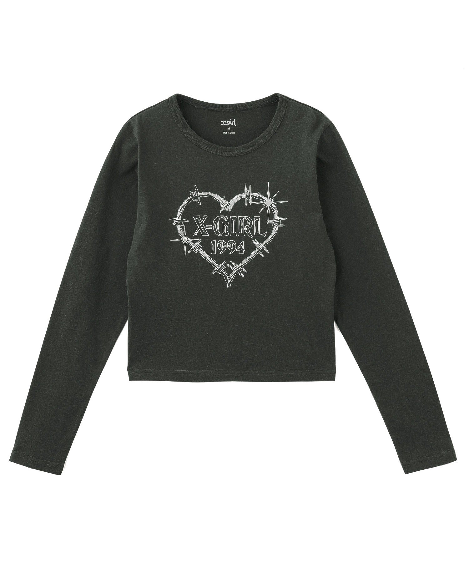 BARBED WIRE HEART L/S BABY TEE