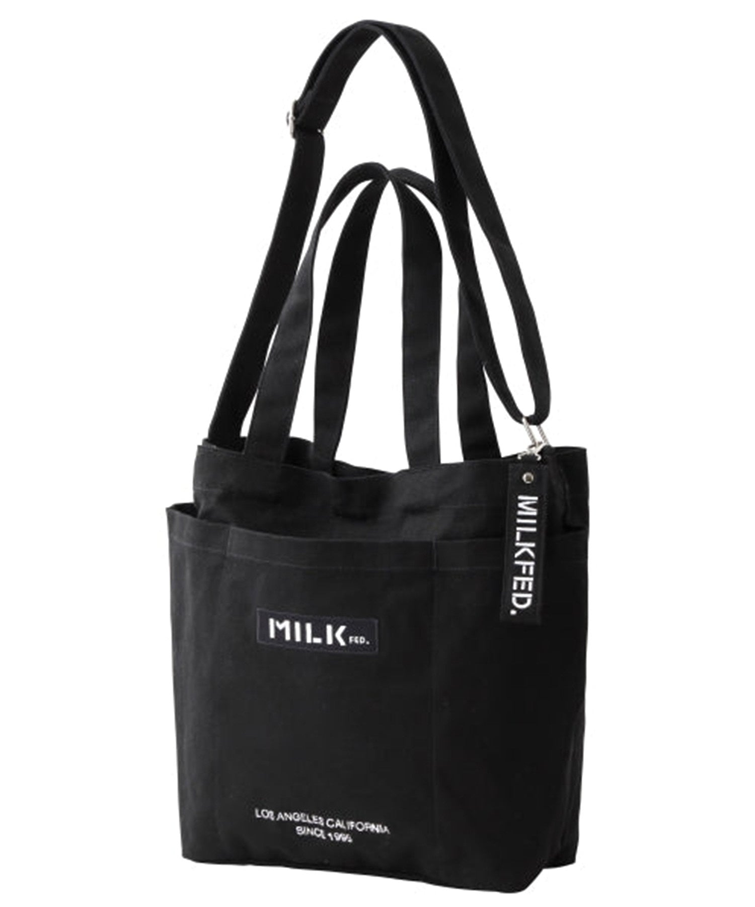 BAR AND UNDER LOGO BIG CANVAS BAG MILKFED.