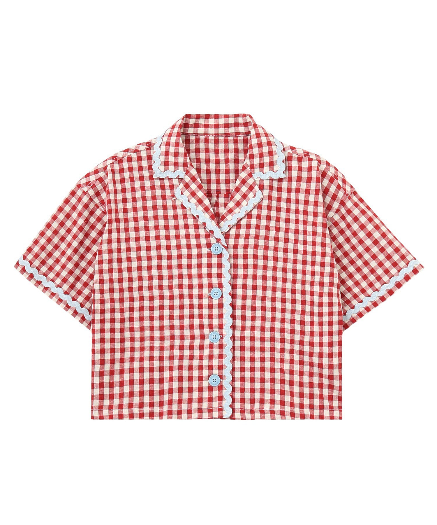 TRIMMED GINGHAM CHECK SHIRT