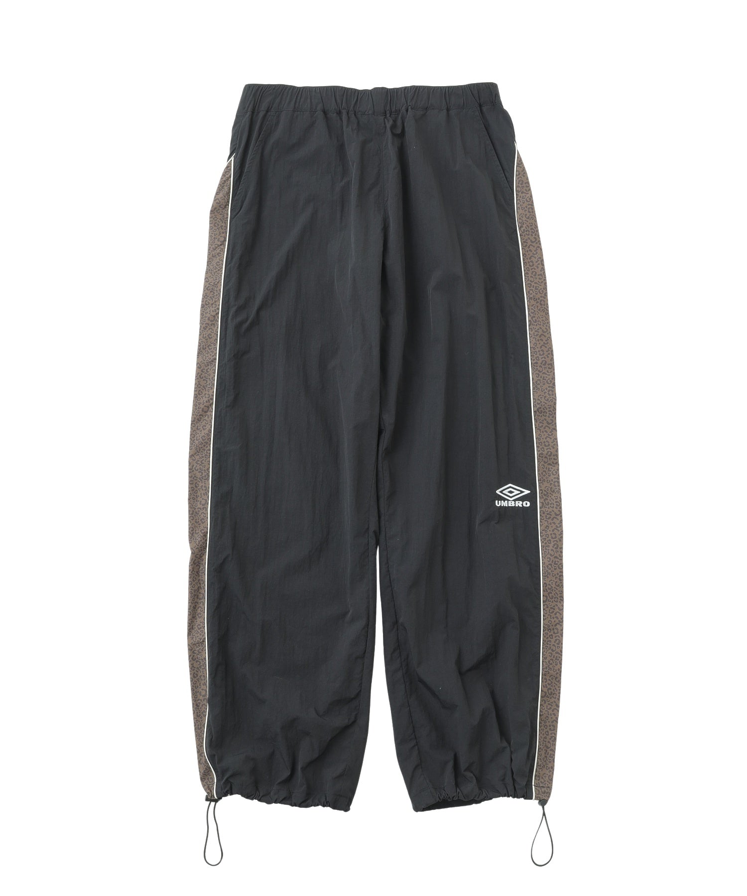 UMBRO×ROSE BUD/LEOPARD PATTERN LINE NYLON PANTS