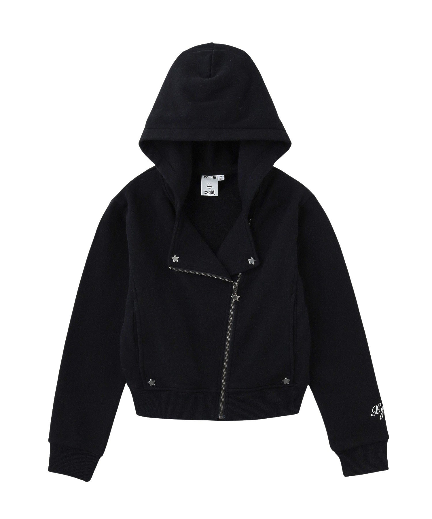 DOUBLE COLLAR ZIP UP SWEAT HOODIE