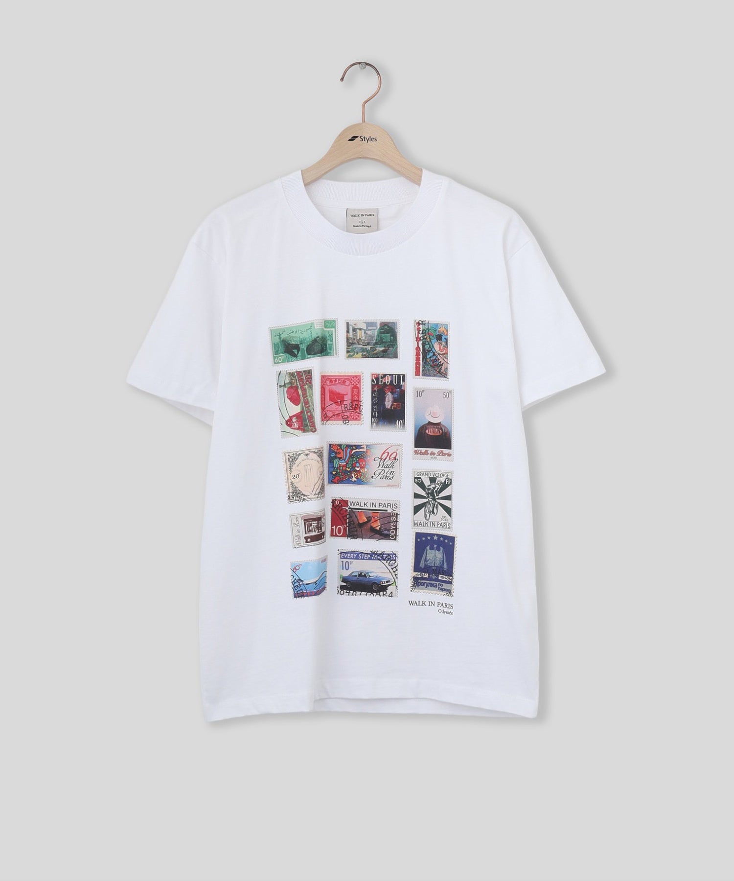 WALK IN PARIS/ウォーキンパリス/Stamp collection t-shirt