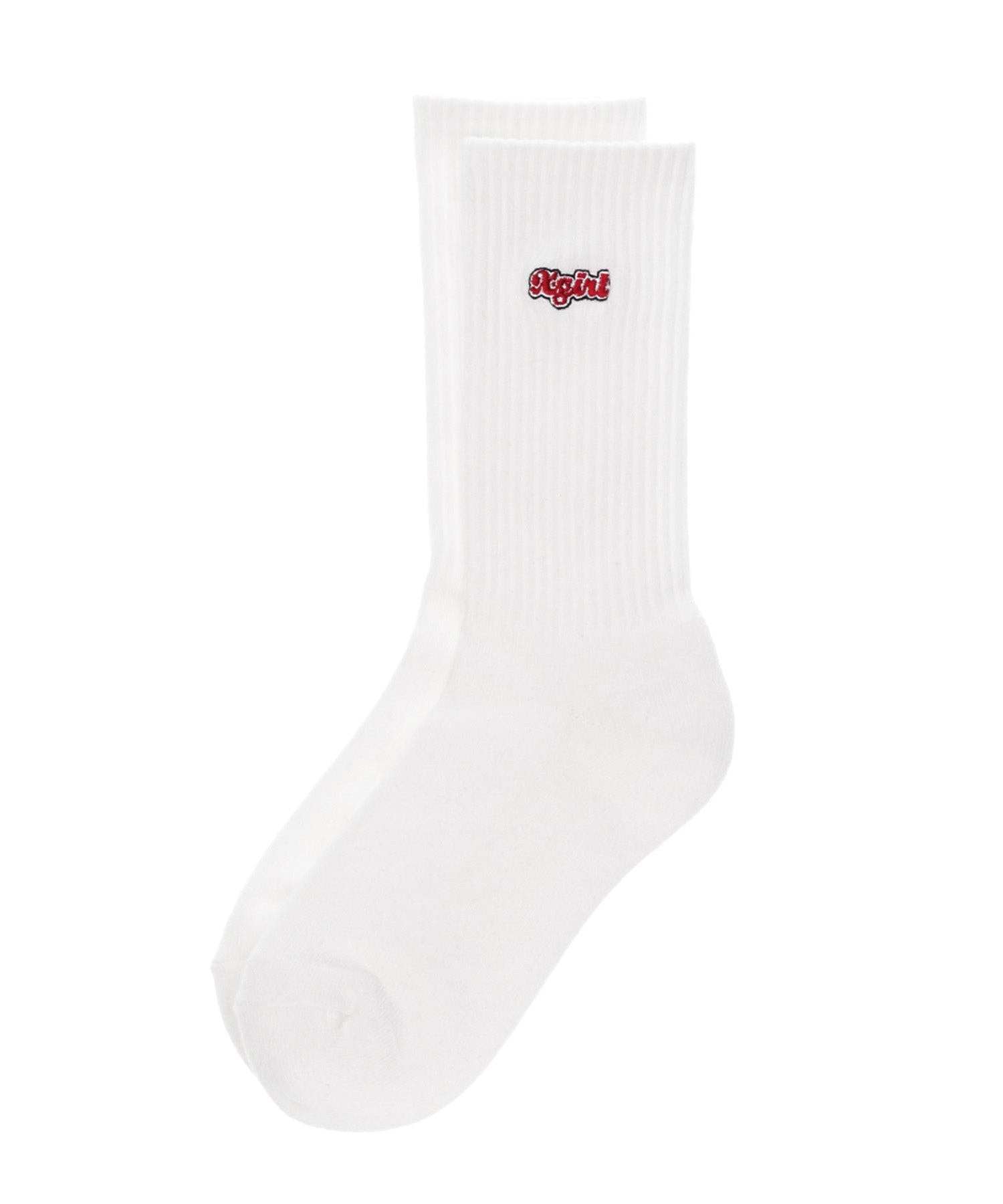 PUDGY LOGO RIB SOCKS X-girl