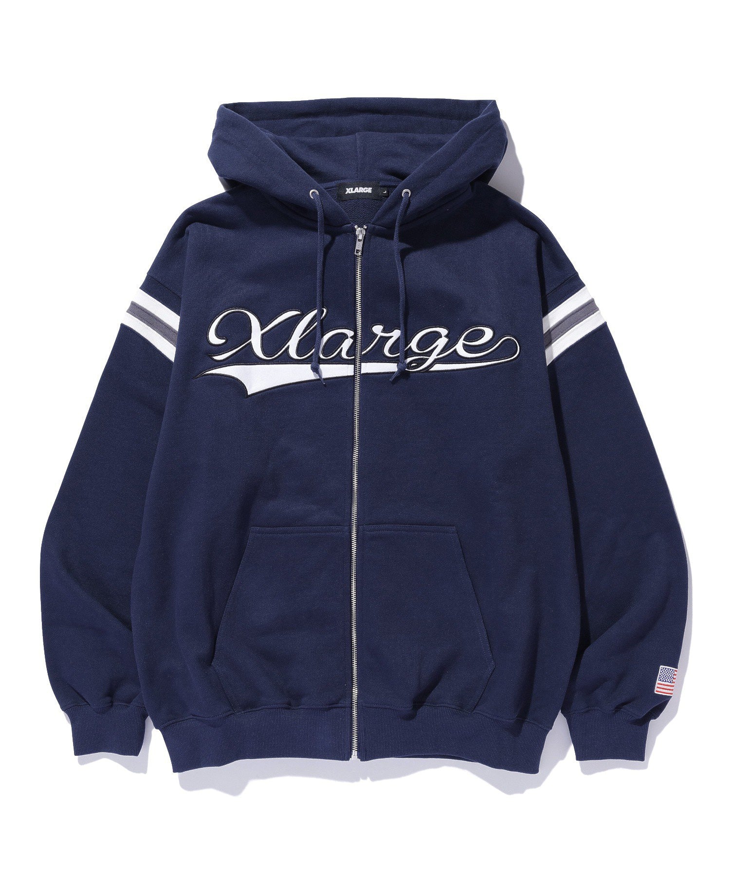 LINE ZIP UP HOODED SWEATSHIRT