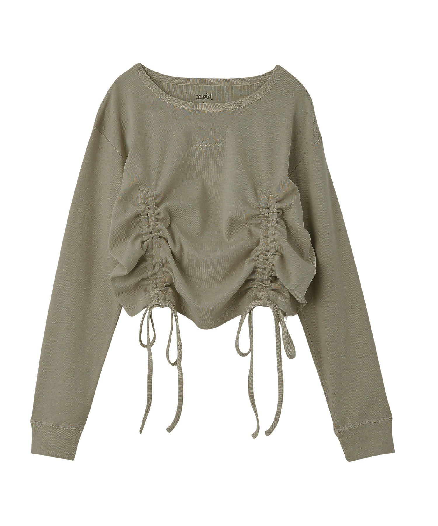 FADED DRAWSTRING L/S TOP