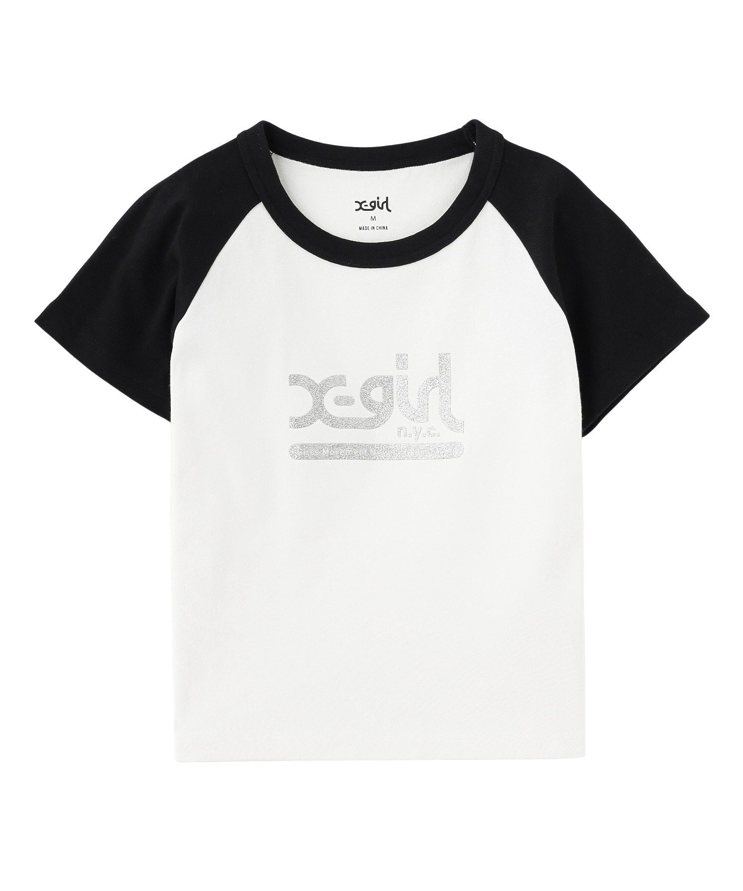 NYC MILLS LOGO RAGLAN S/S BABY TEE