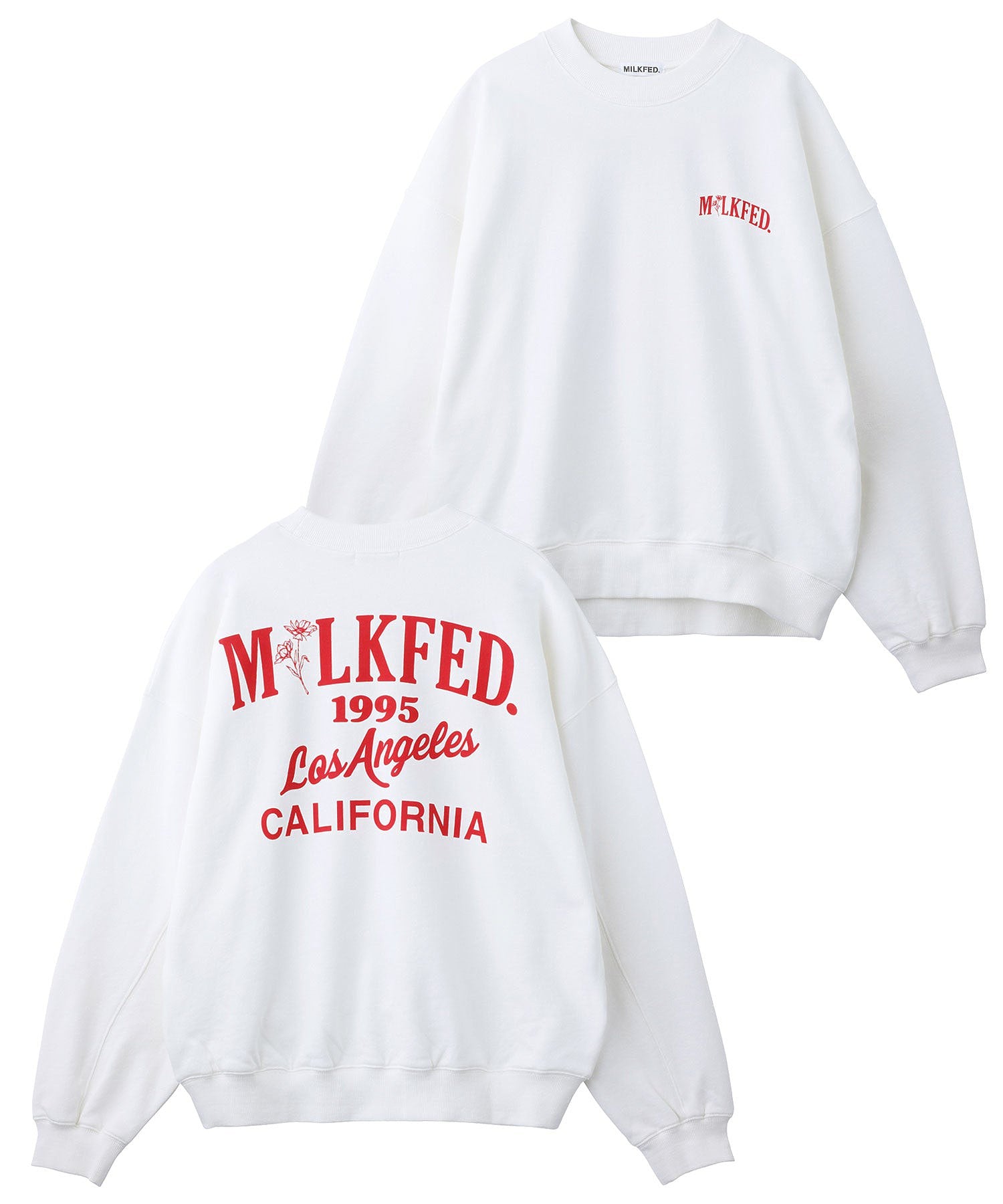 FLOWER LOGO SWEAT TOP MILKFED.