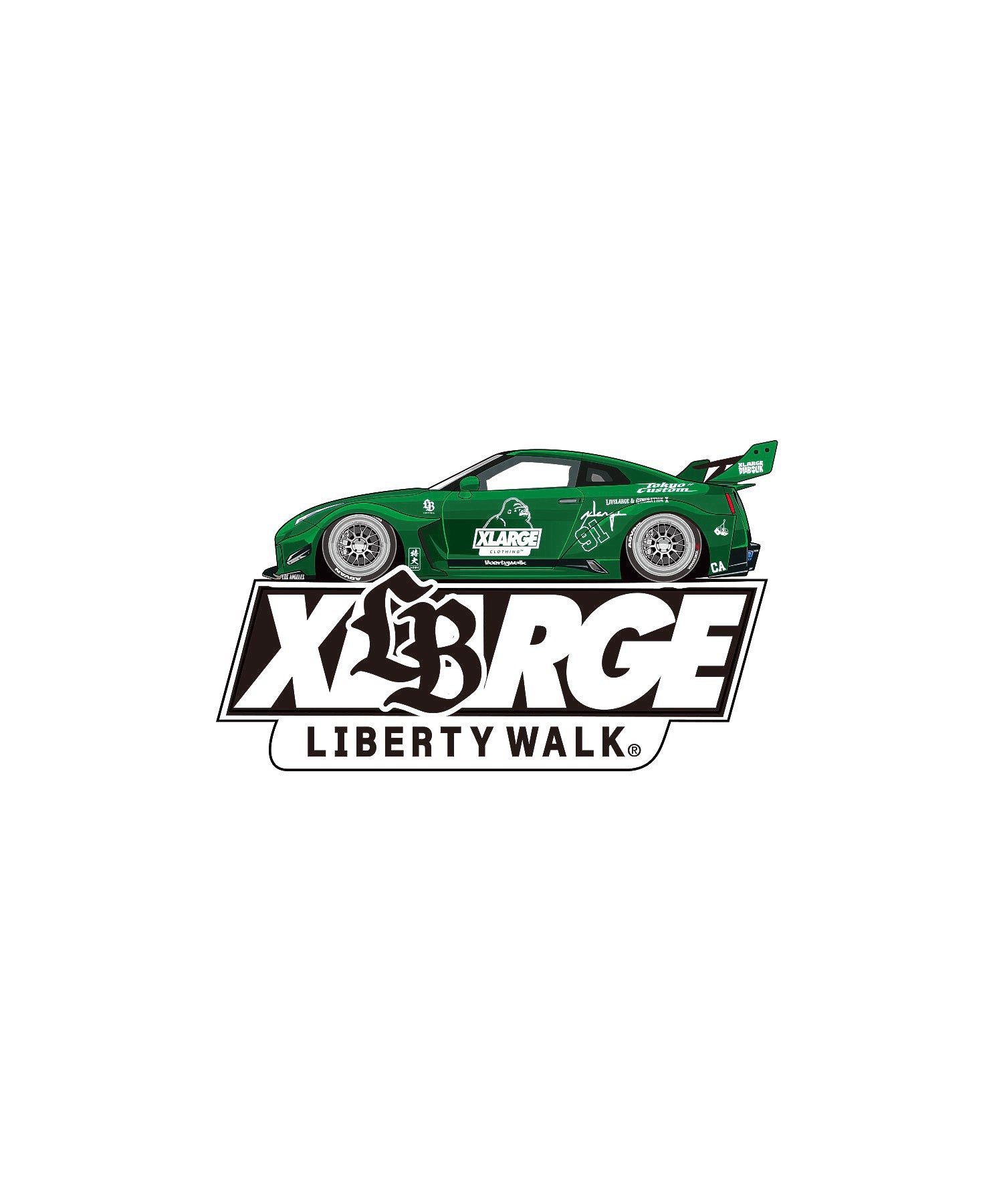 XLARGE×LIBERTY WALK STICKER GTR
