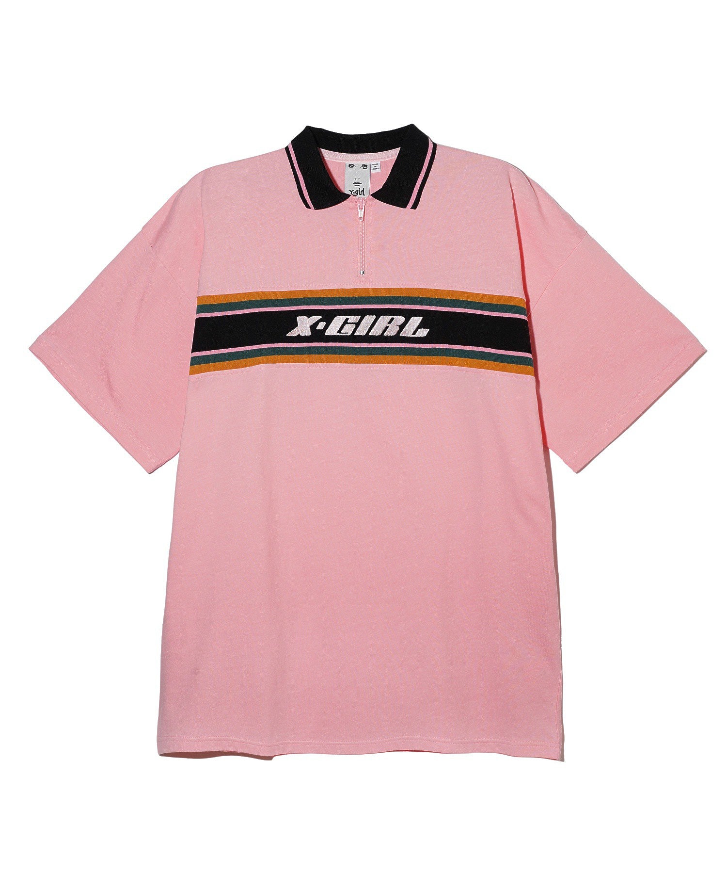 STRIPE AND LOGO LOGO OVERSIZED POLO DRESS