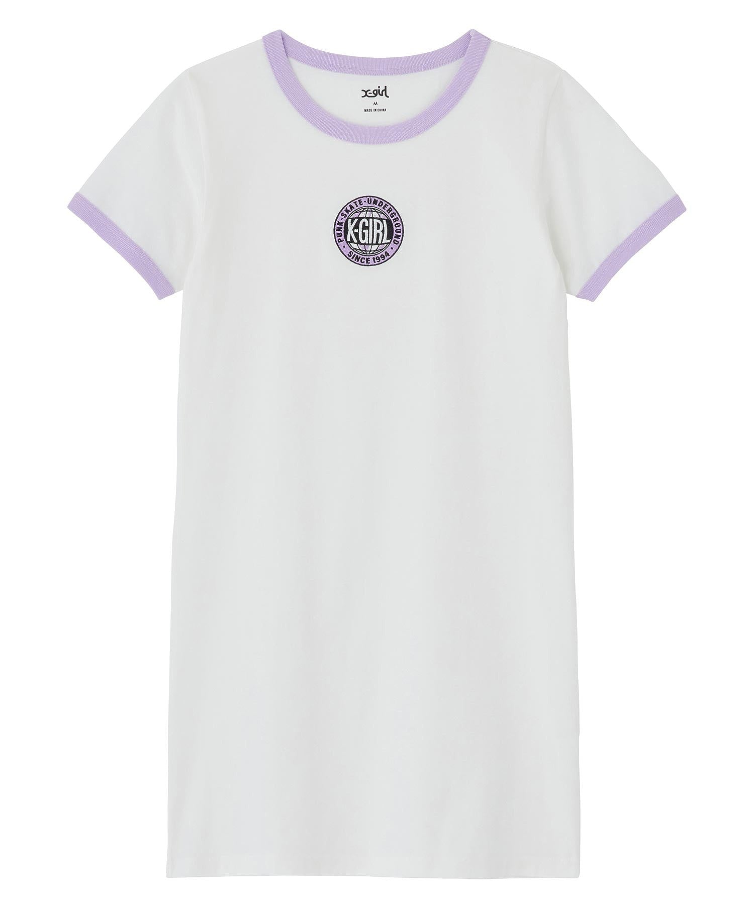 WORLD LOGO S/S FITTED TEE DRESS X-girl