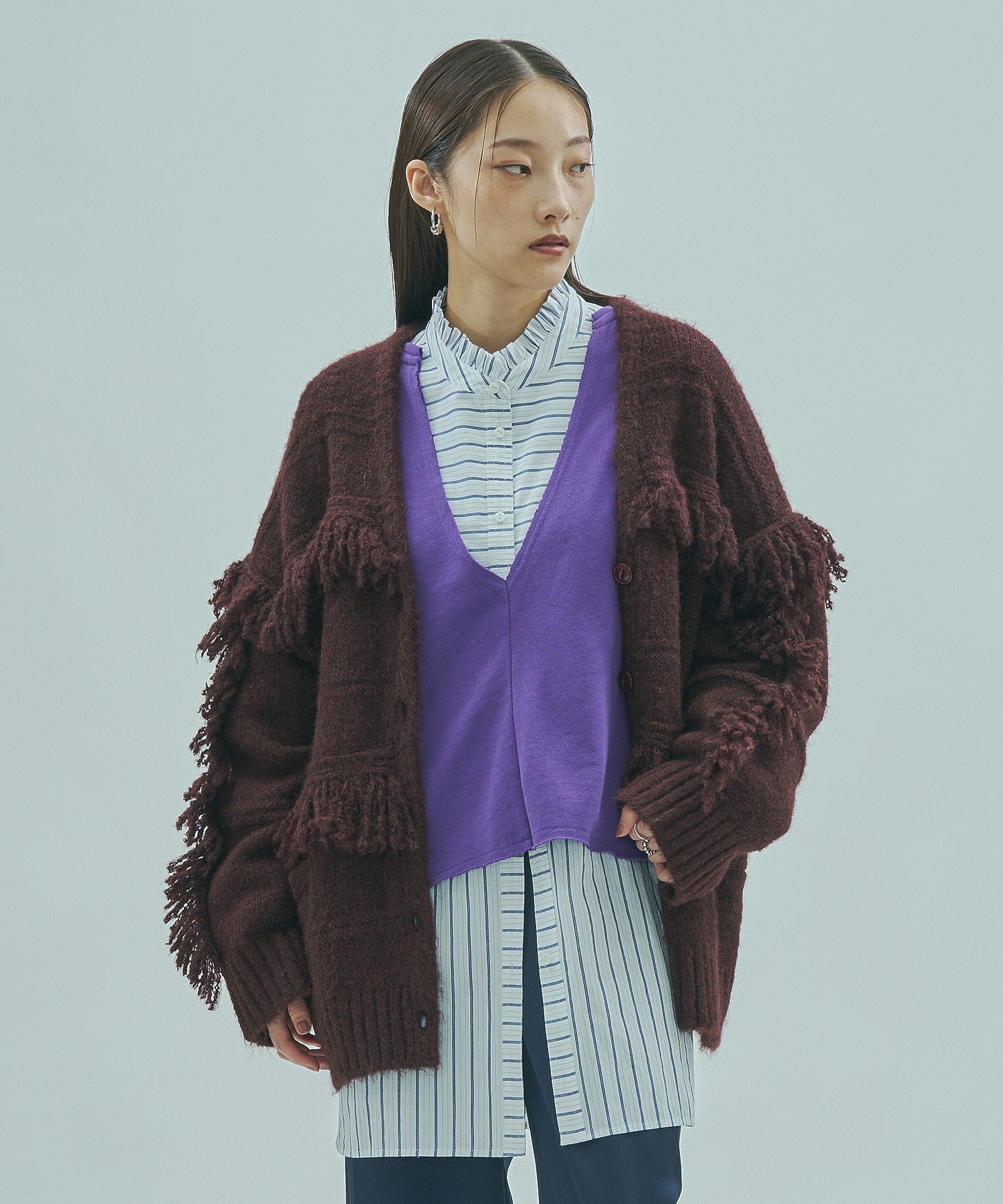FRINGE KNIT CARDIGAN