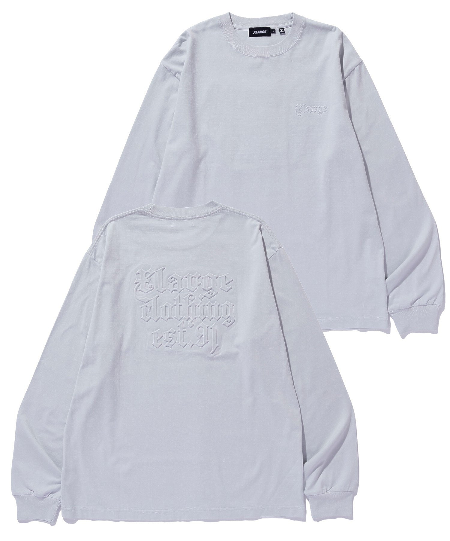 EMBOSSED OLD ENGLISH L/S TEE