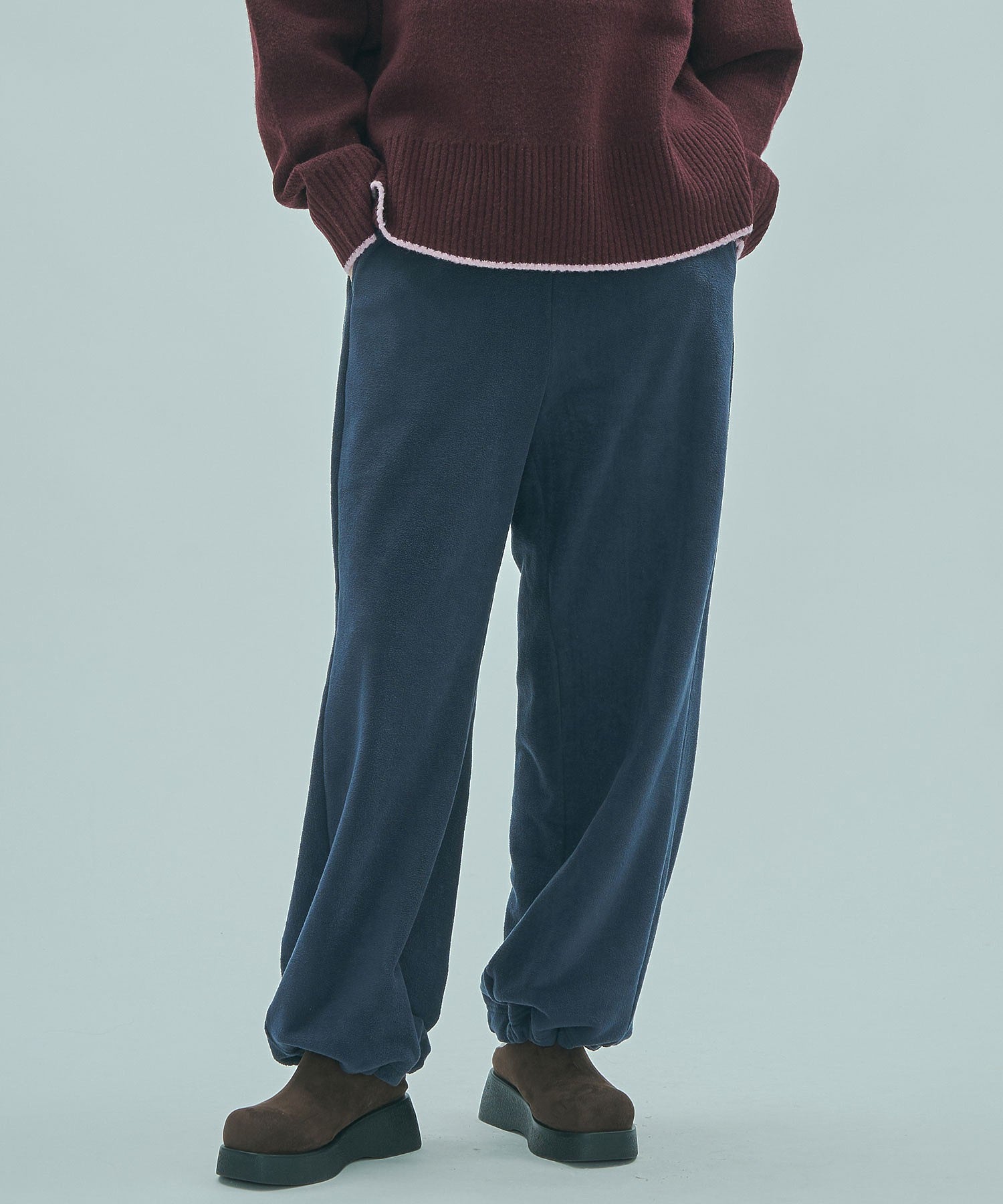 DRAWSTRING HEM BOA PANTS