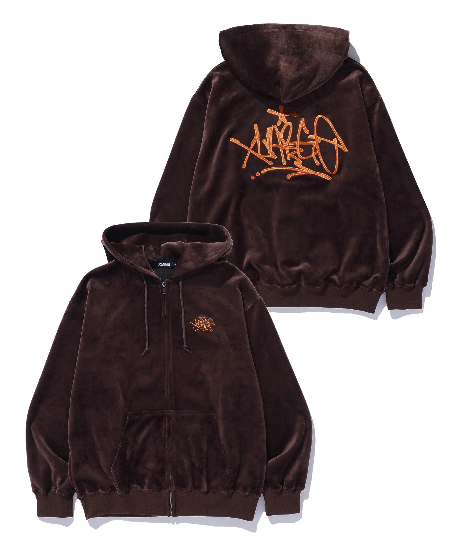 TAGGING VELOUR ZIP HOODIE