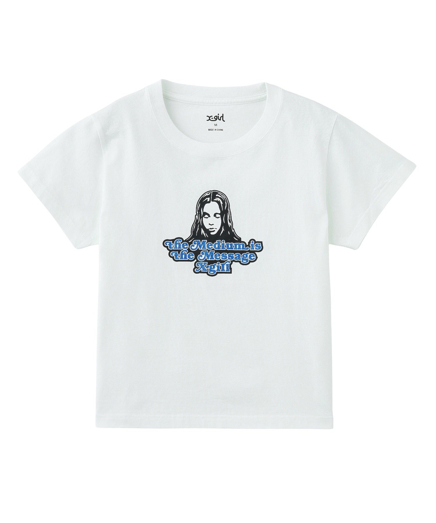 GLITTER LOGO AND FACE S/S BABY TEE